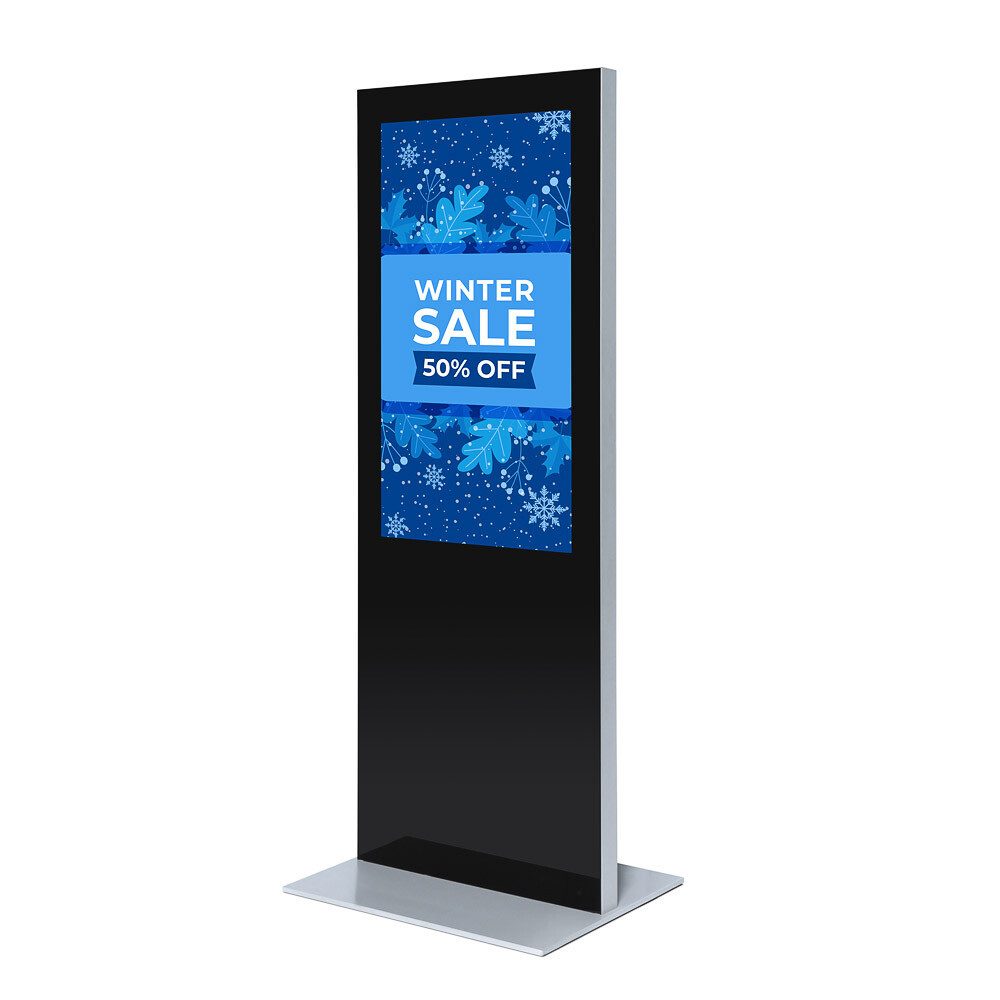 Showdown Displays Einzelrahmen Showdown Displays Digitale Infostele Slim mit Samsung-Bildschirm - 50, (1 St)