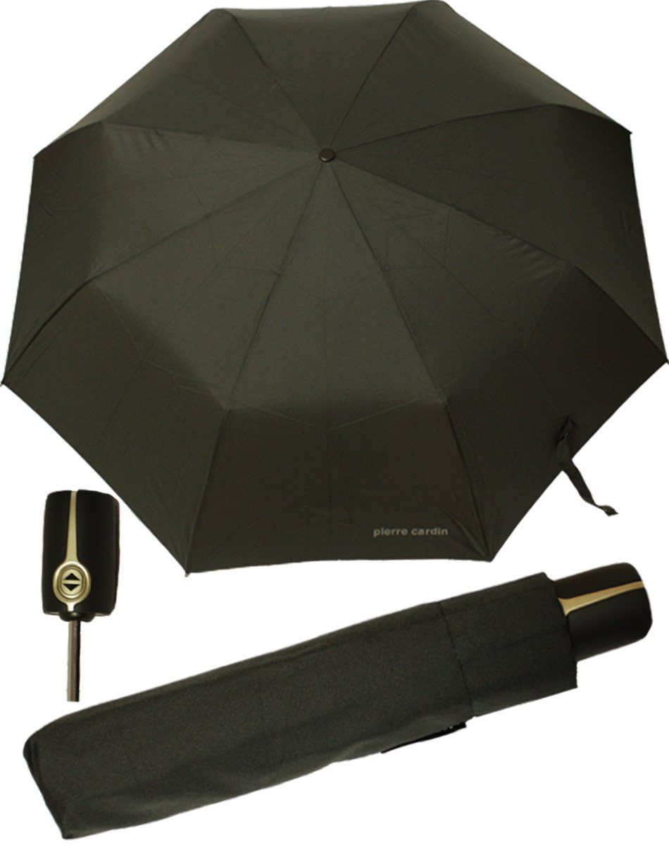Pierre Cardin Taschenregenschirm stabiler Schirm Auf-Zu-Automatik mit klassischer - Look Primeur