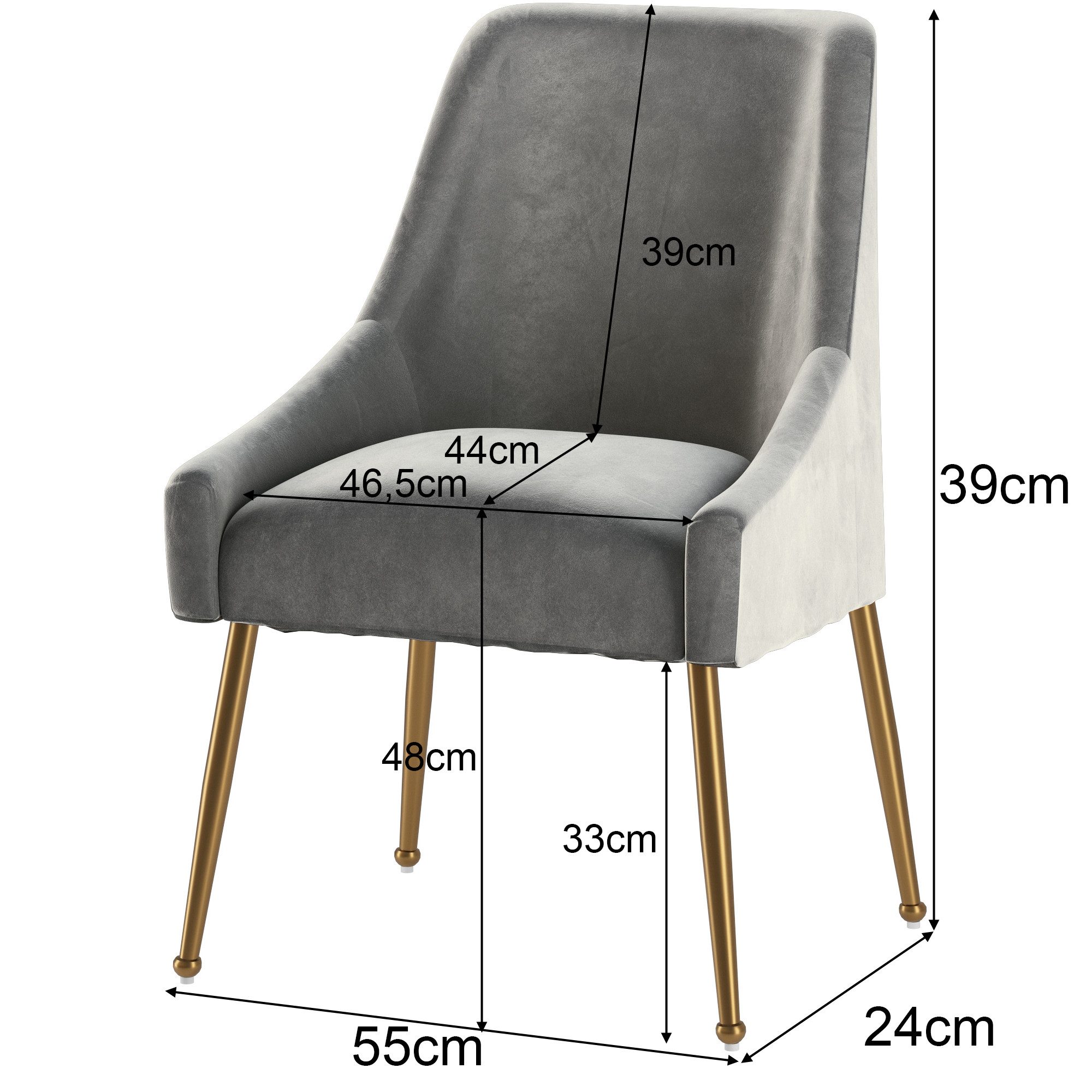 loft24 Esszimmerstuhl Dehlia (Set, 2 St), günstig online kaufen