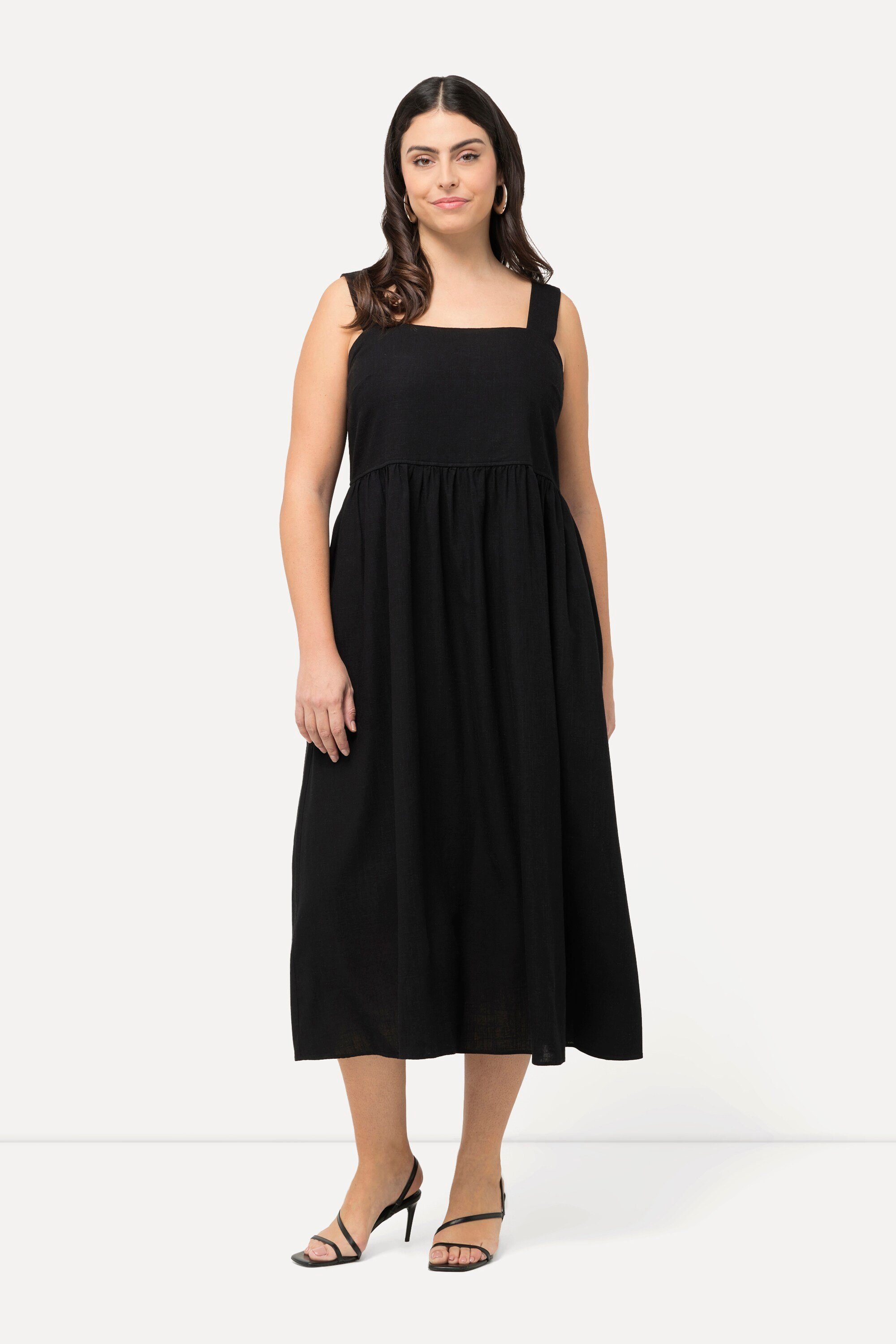 Ulla Popken Midikleid Kleid Leinenmix A-Linie günstig online kaufen