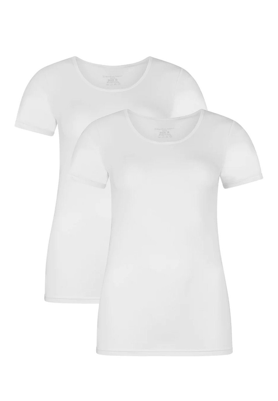 Cotton Kate T-Shirt basics Bamboo (2-tlg) Weiß Organic