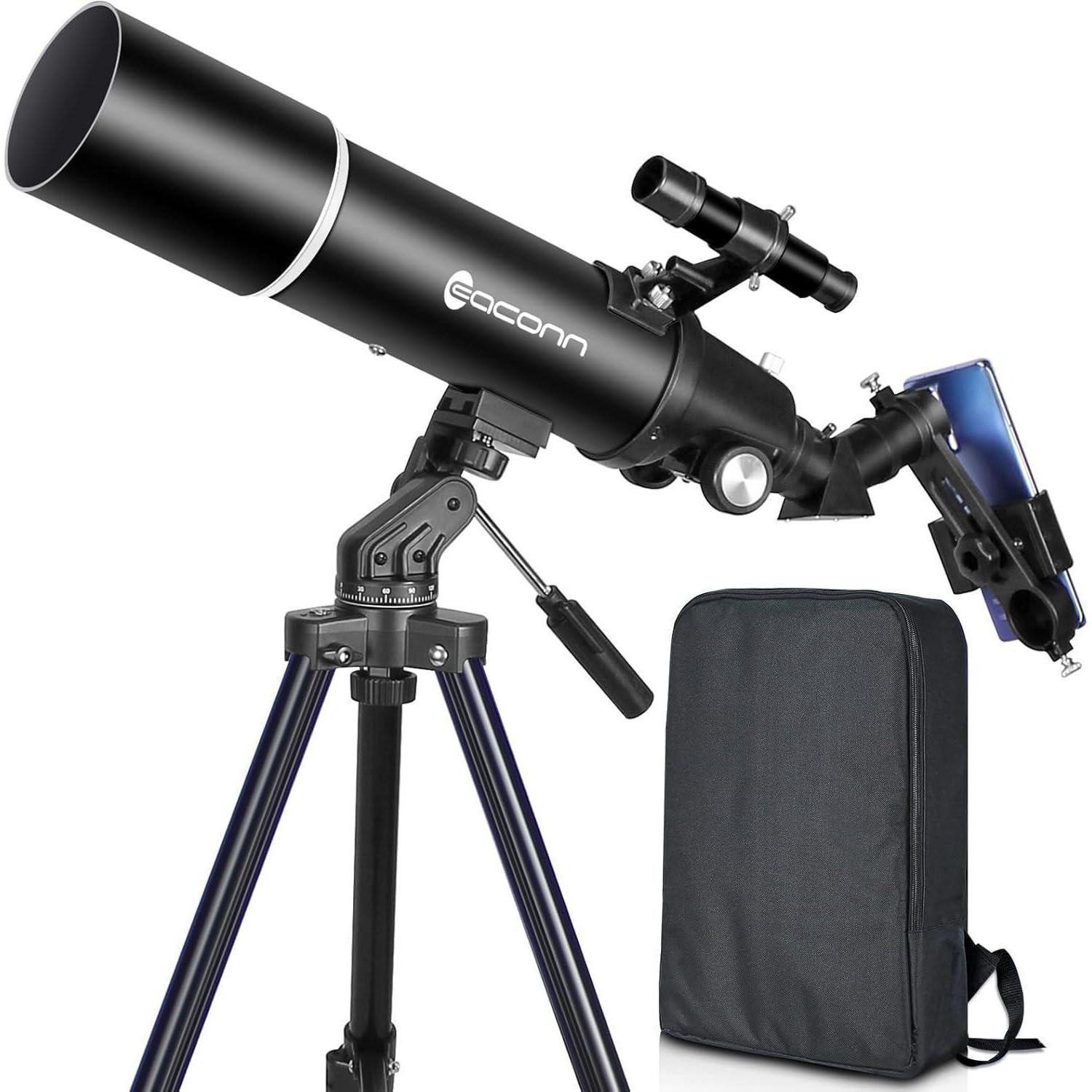 LuxusKollektion Achromatischer Refraktor Refraktor Teleskop für Astronomie Anfänger & Kinder 80mm Aperture