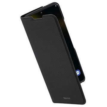 Hama Smartphone-Hülle Booklet für Samsung Galaxy S22 (5G), schwarz, schlankes Design, Mit Standfunktion und Einsteckfächer