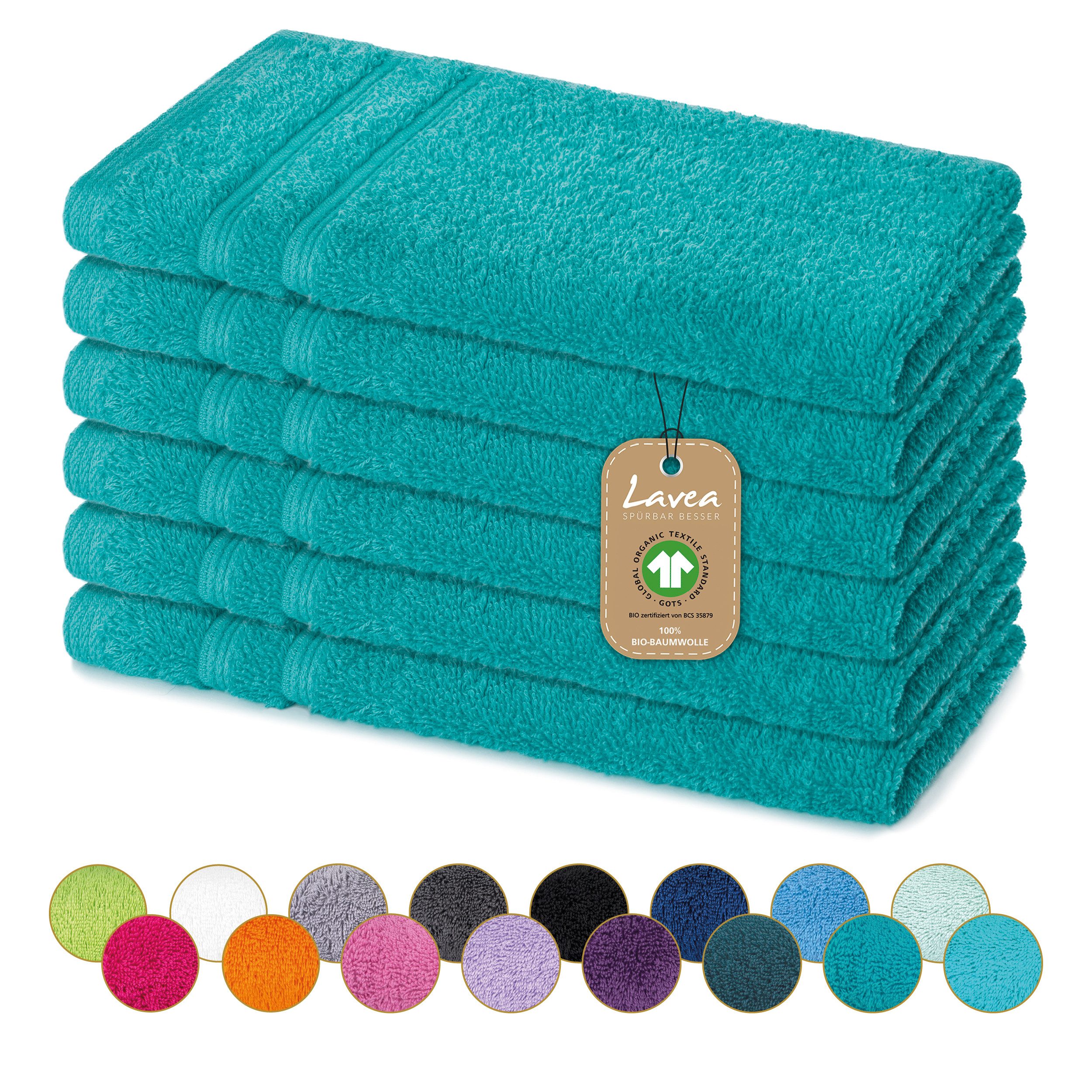 Lavea Gästehandtuch Bali Gästetücher 30x50 cm, Weiches Bio-Baumwollfrottee günstig online kaufen