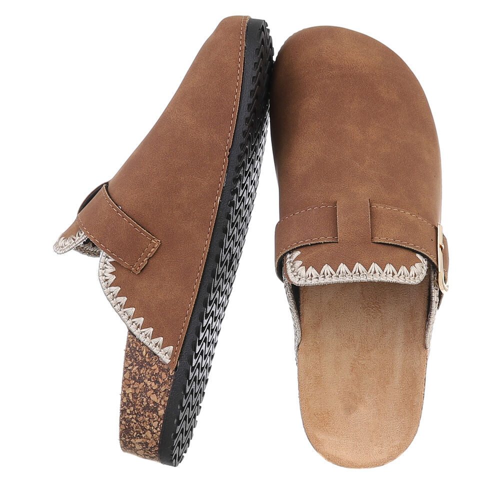 Ital-Design Damen Mules Freizeit Pantolette (88930310) Flach Pantoletten in günstig online kaufen