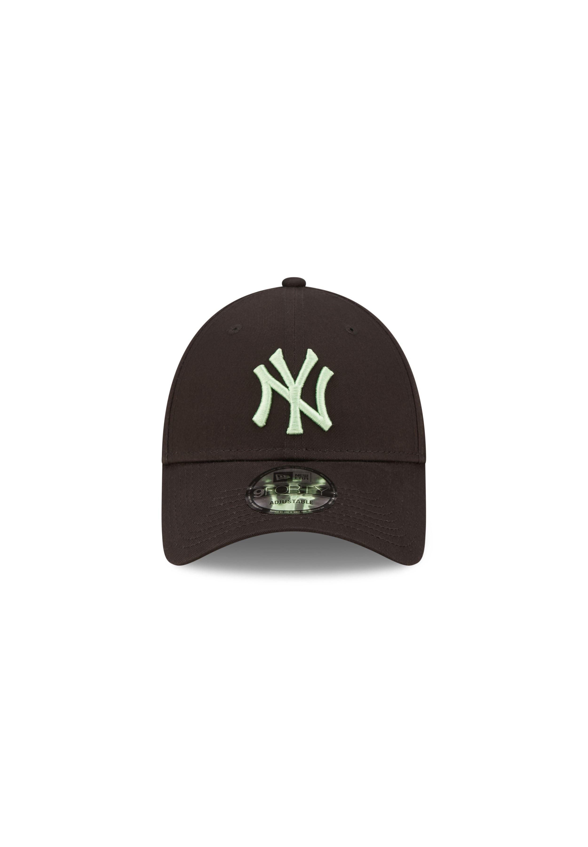 New Era Baseball Cap New York Yankees MLB League Essential Schwarz Grün 9Forty Verstellbare (1-St)