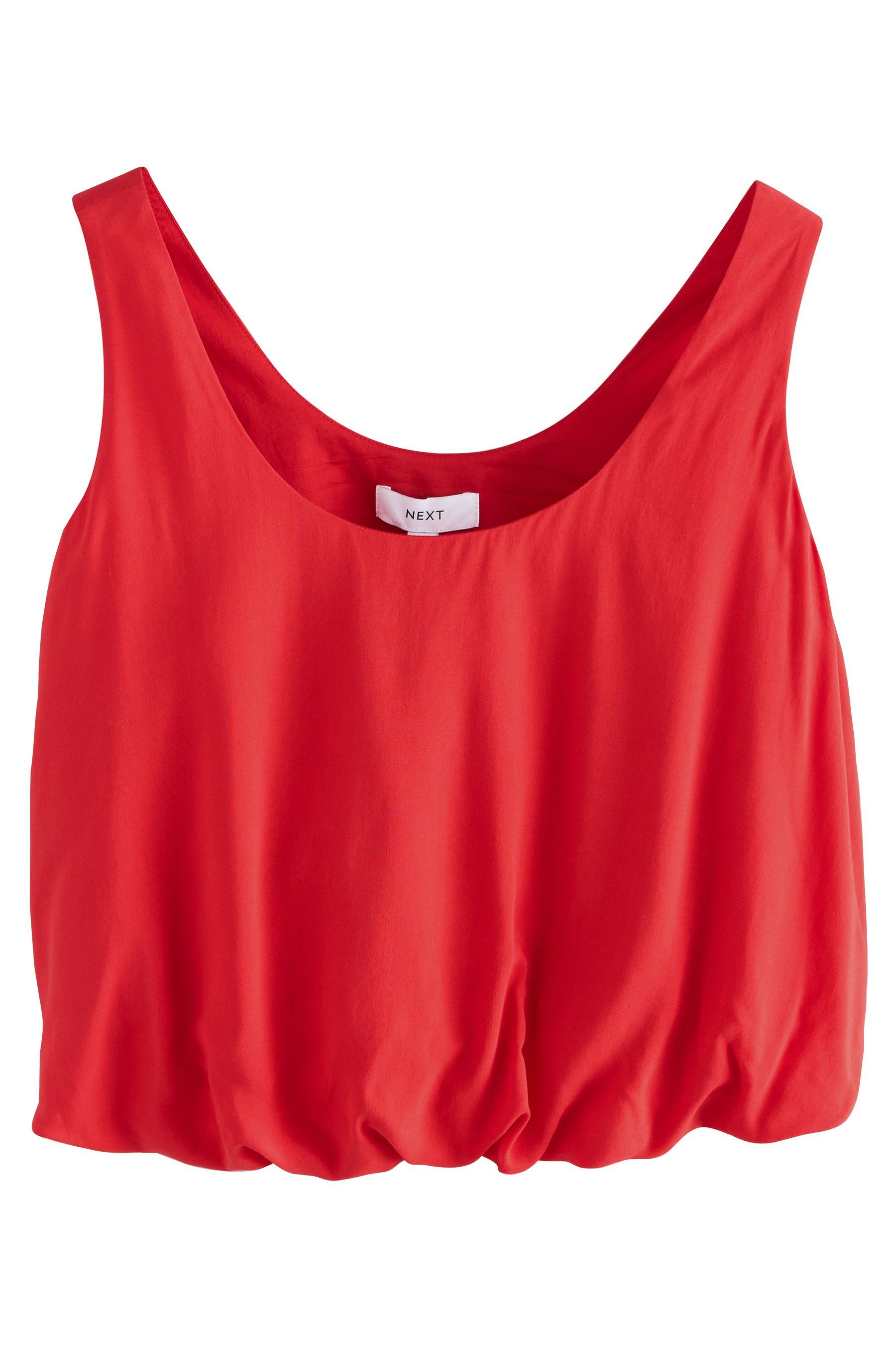 Shirttop Trägertop mit Ballonsaum