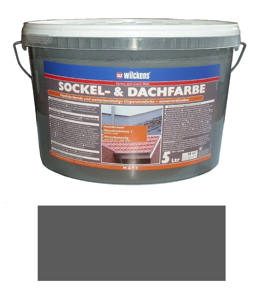 Wilckens Farben Sockelfarbe Sockel- und Dachfarbe Schiefer 5 Liter