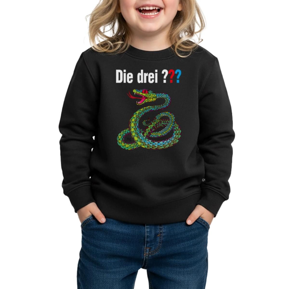 Spreadshirt Sweatshirt Die Drei Fragezeichen und die singende Schlange Kinder Premium Pullove (1-tlg)