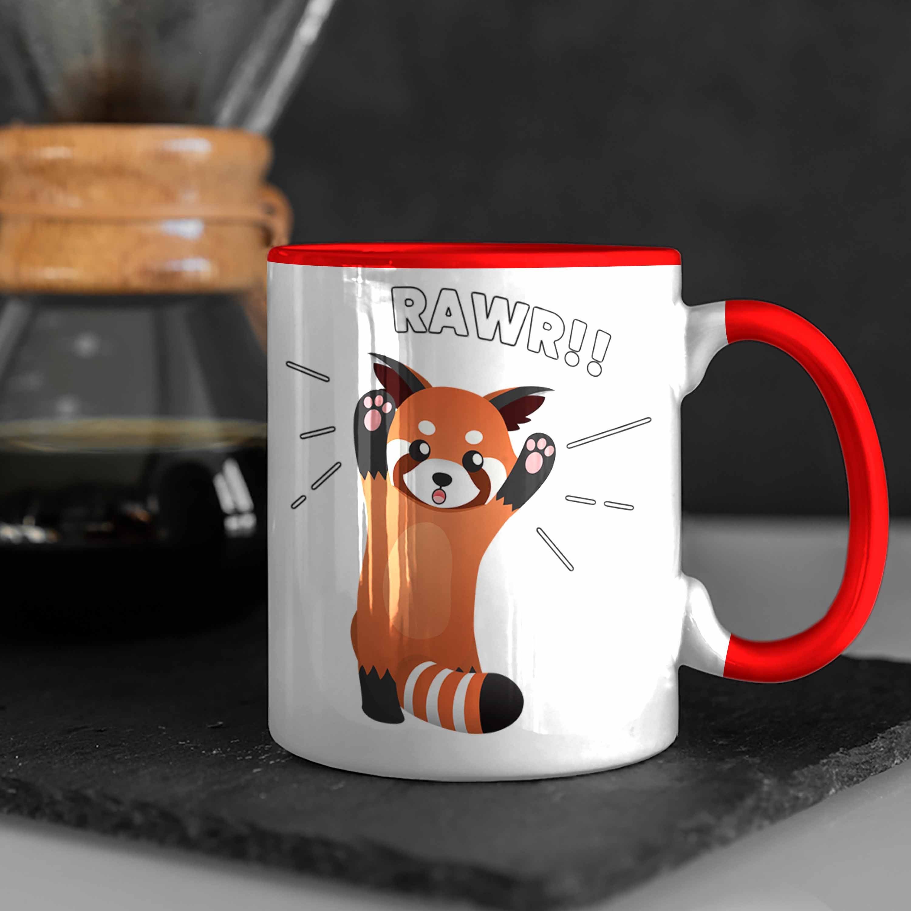 Jungs Grafik Roter Lustige für - Trendation Tasse Rawr Tasse Trendation Panda Kinder Geschenkidee Mädchen