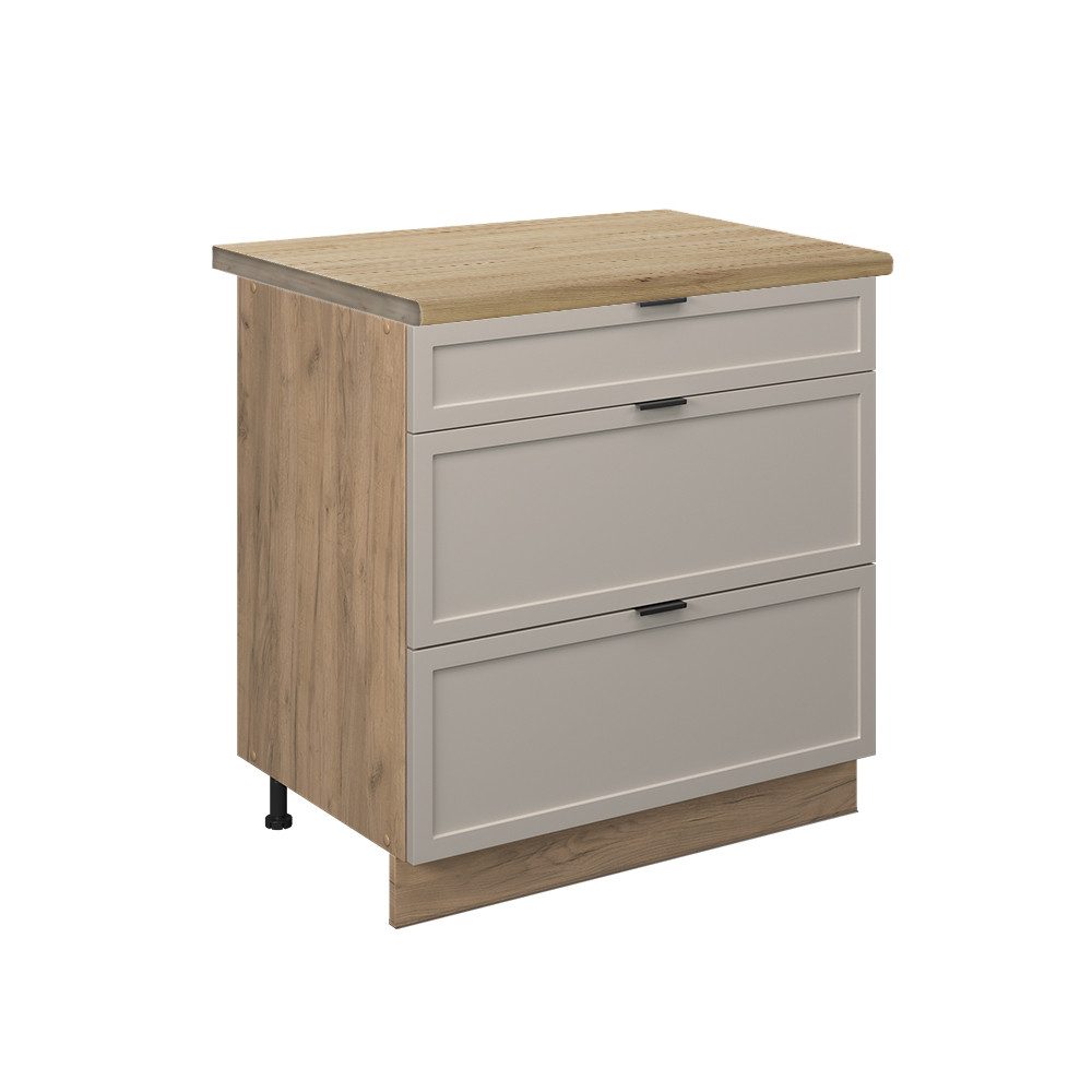 Vicco Unterschrank Fame-Line, GrauBeige/Goldkraft Eiche, 80 günstig online kaufen