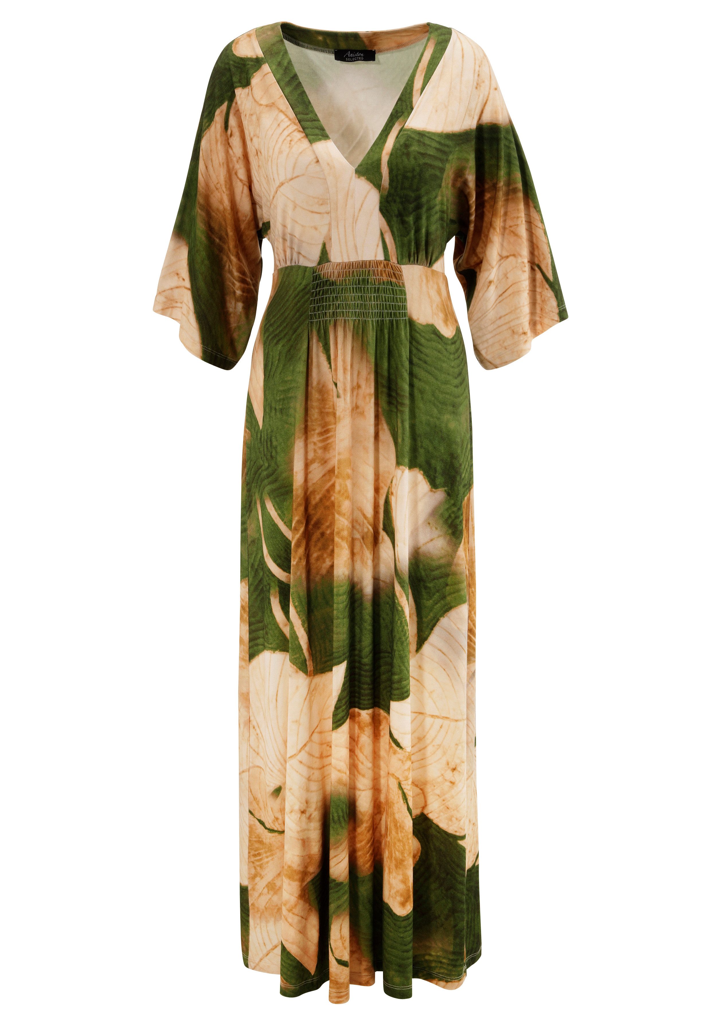 Aniston SELECTED Maxikleid mit weiten, 3/4-langen Ärmeln