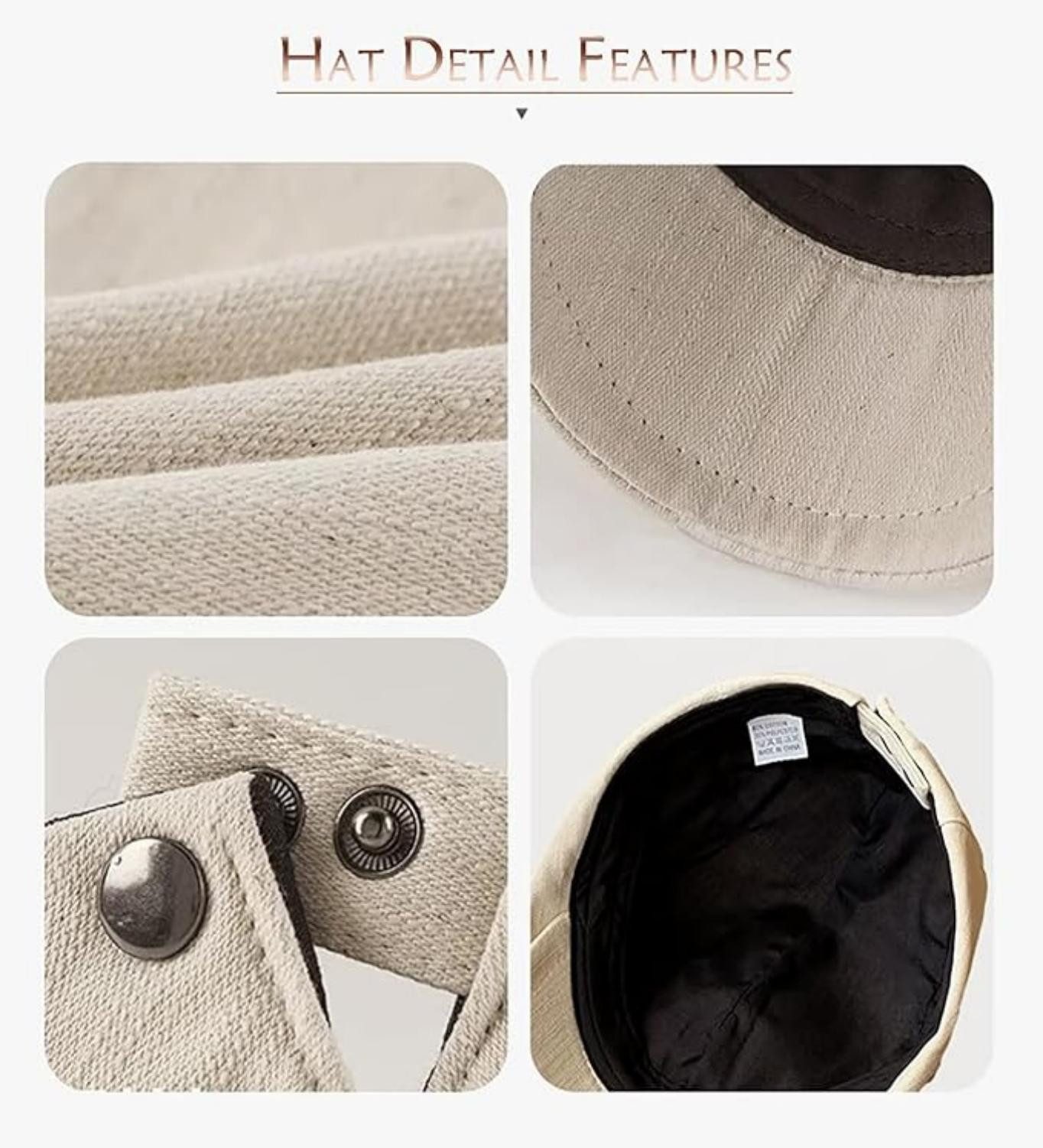 Coonoor Flat Cap Schirmmütze Herren Baumwolle Atmungsaktiv Einstellbare – Bild 2 von 5
