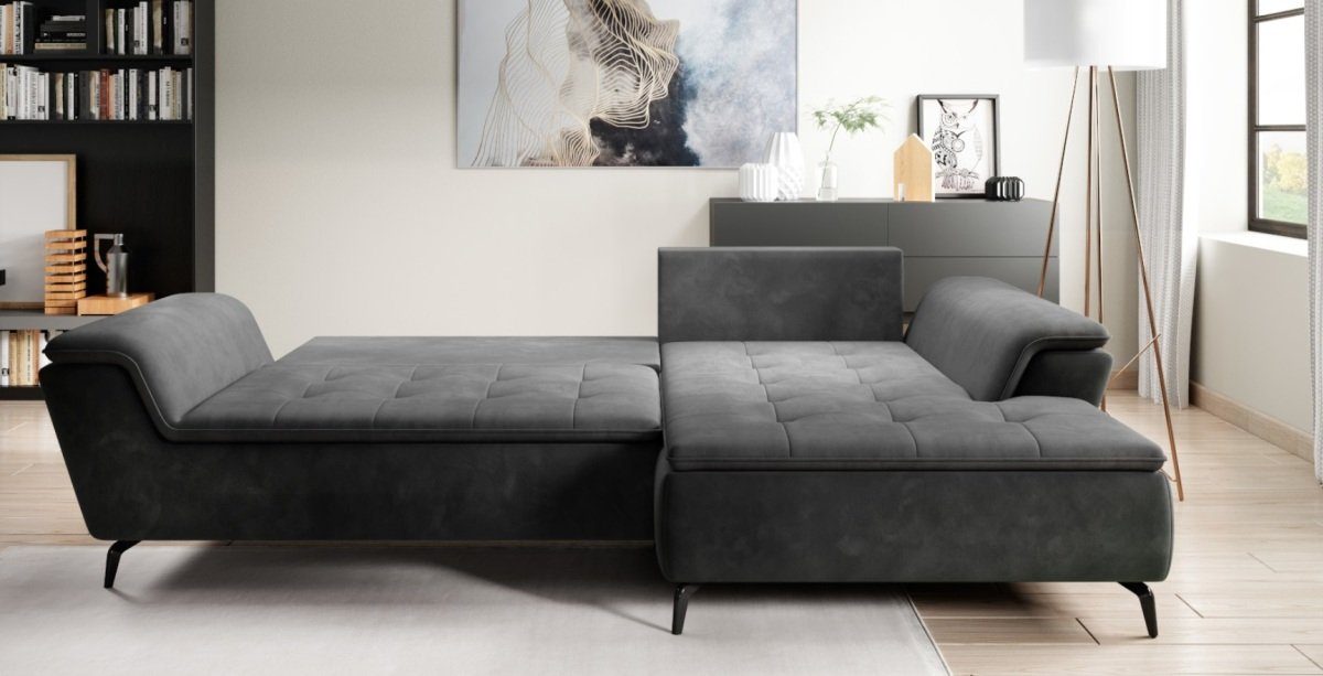 Bettfunktion dunkelgrau, Sofa Dreams mit Schlafsofa Kani Samtstoff