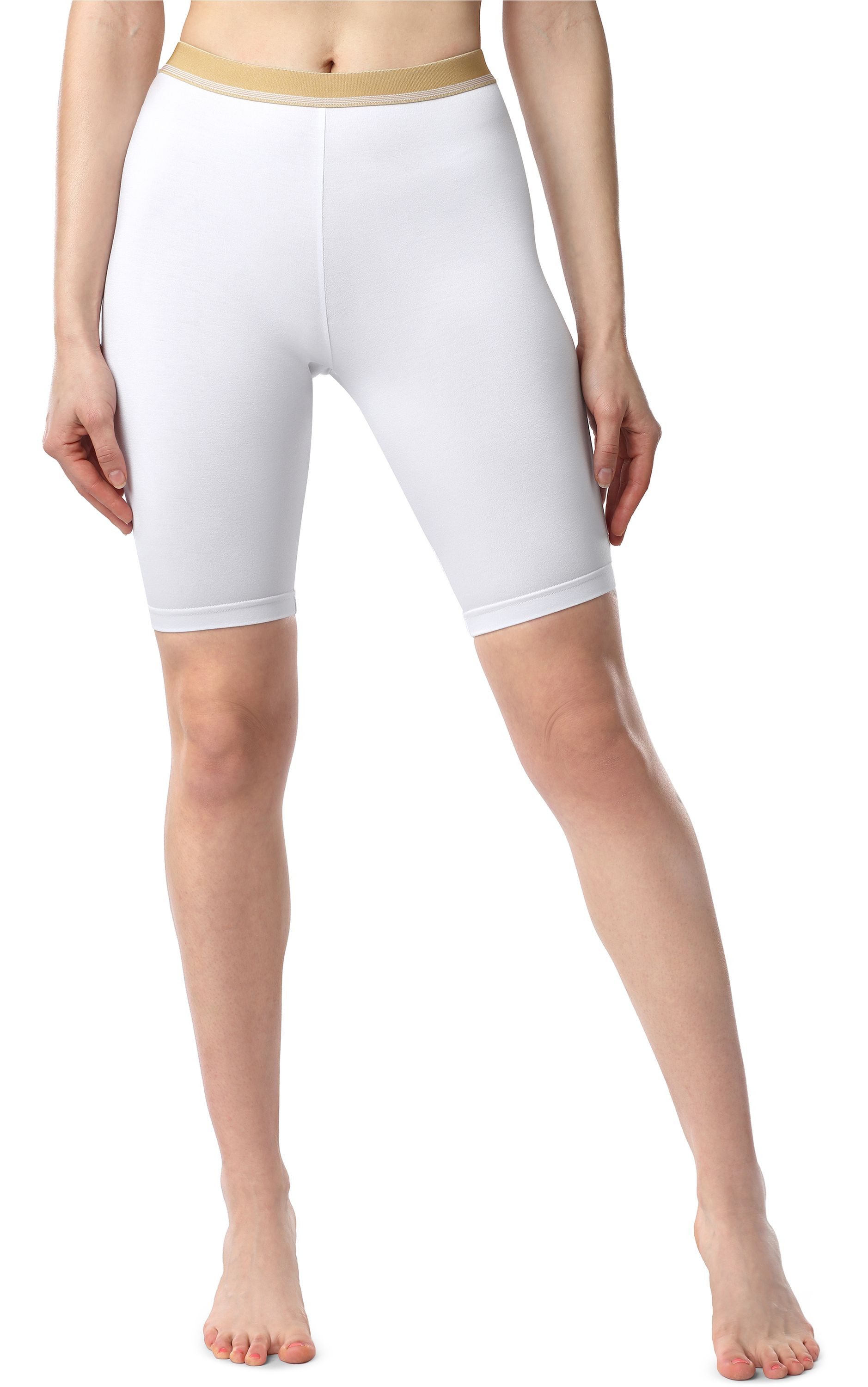 Leggings Damen Kurze Leggings mit Ziergummi BLV50-182