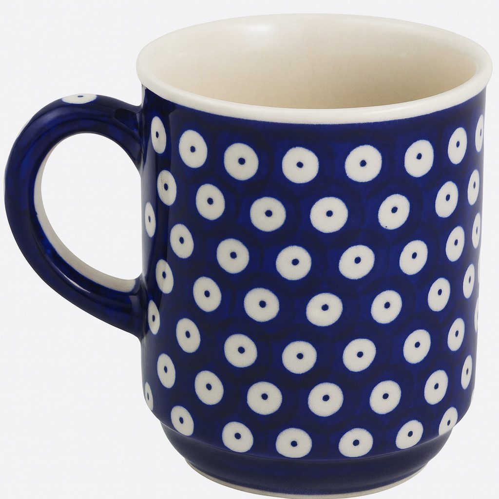 Bunzlauer Keramik Becher Bunzlauer Keramik 250ml Kaffeebecher Teetasse klassisch Ø8cm Dekor 42, Keramik