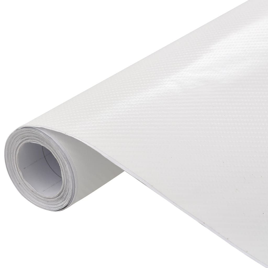 Aufkleber Autofolien 2 Stk. 4D Weiß 100x150 cm+50x150 cm, (2tlg)