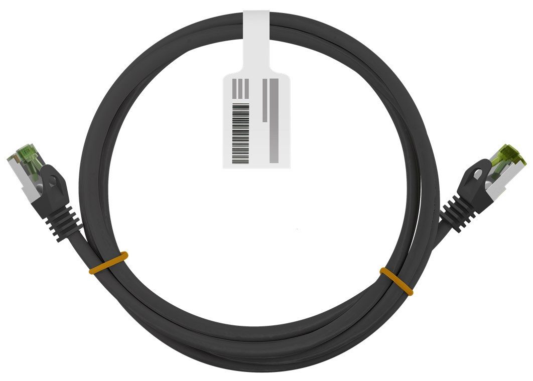 Goobay 90x Goobay 61094 GHMT-zertifiziertes CAT 8.1 Patchkabel, S/FTP (PiMF), Netzwerkkabel