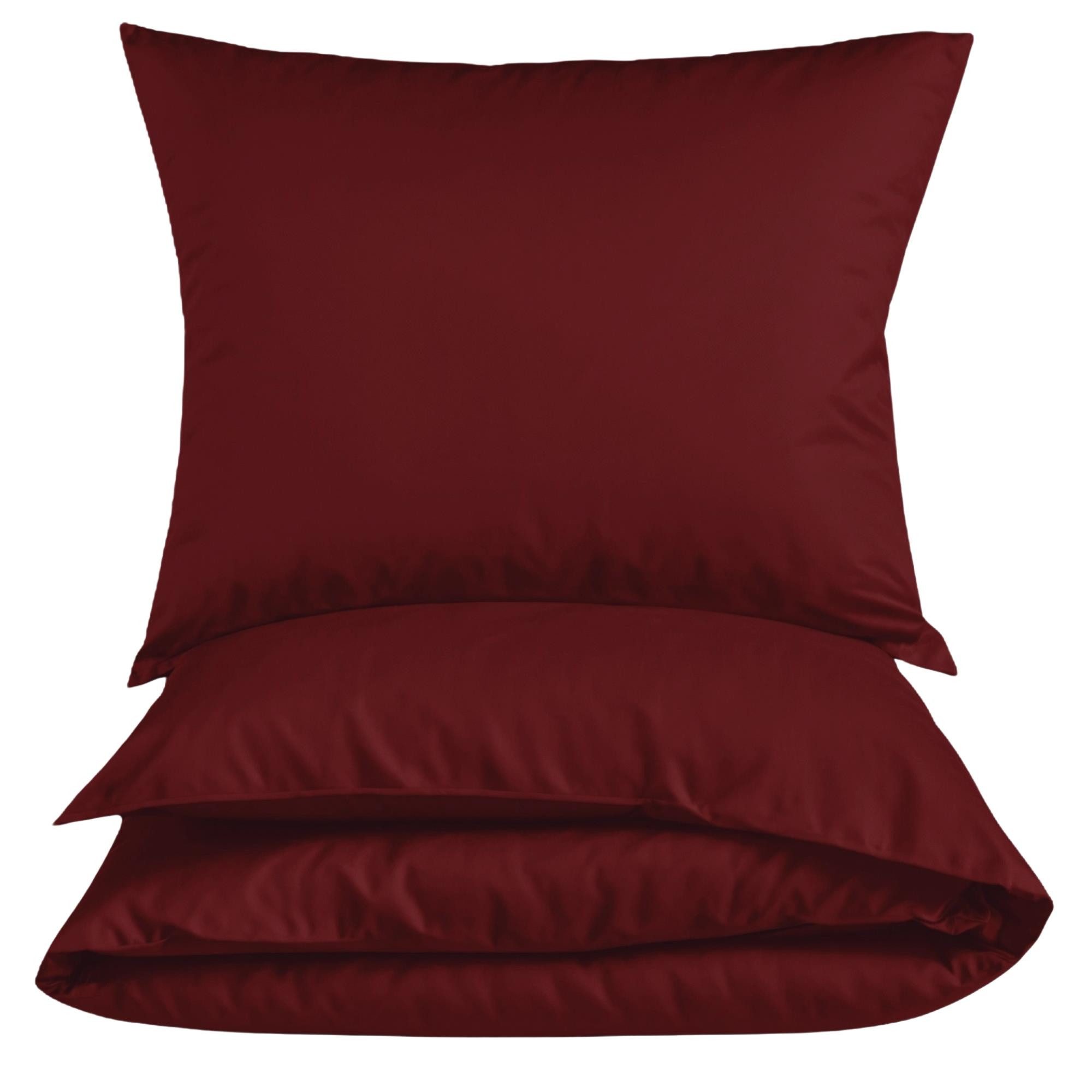 Carpe Sonno Bettwäsche Mikrofaser Bettwäsche 135x200 155x220 200x200 Einfarbig Atmungsaktiv, Mikrofaser, 2 teilig, Uni Bettbezug 155x220 Rot - Super soft & Oeko-Tex Zertifiziert