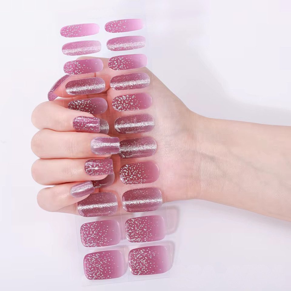 Rötting Design Kunstfingernägel zum Aufkleben 22 Stk Gel Nails Kunstnägel Nagelsticker Saloon-Qualität, Set 22-tlg., Gelnägel Set inkl. Manikürstäbchen & Nagelpfeile, Gel Nails zum Aufkleben - ohne UV - Nail Art - passgenau