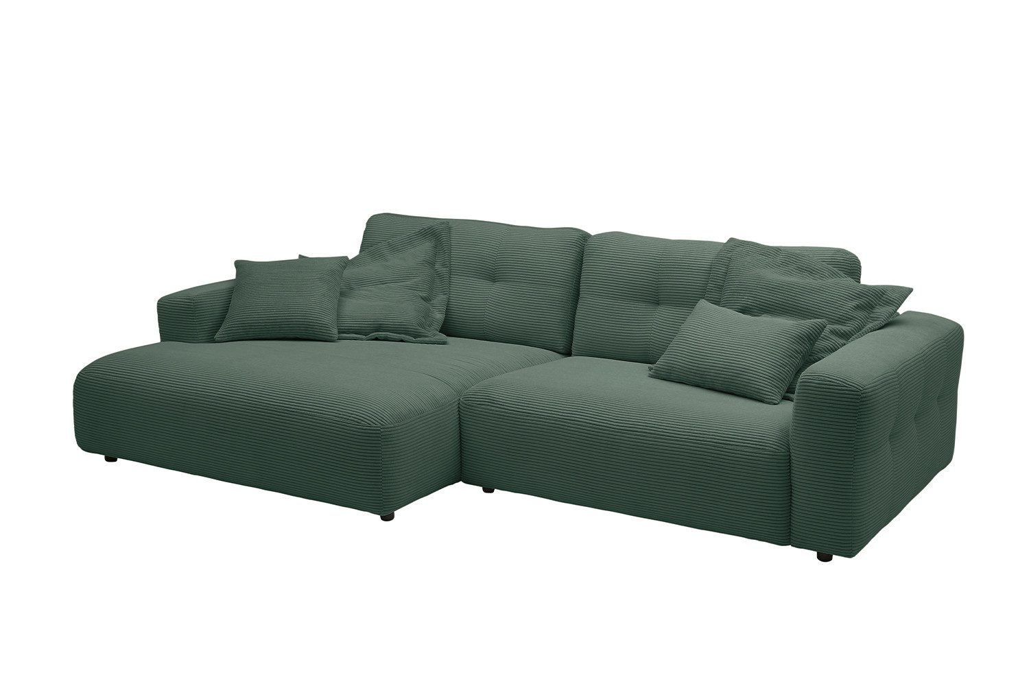 KAWOLA Ecksofa MIKA, Couch L-Form rechts oder links, Cord verschiedene Farben