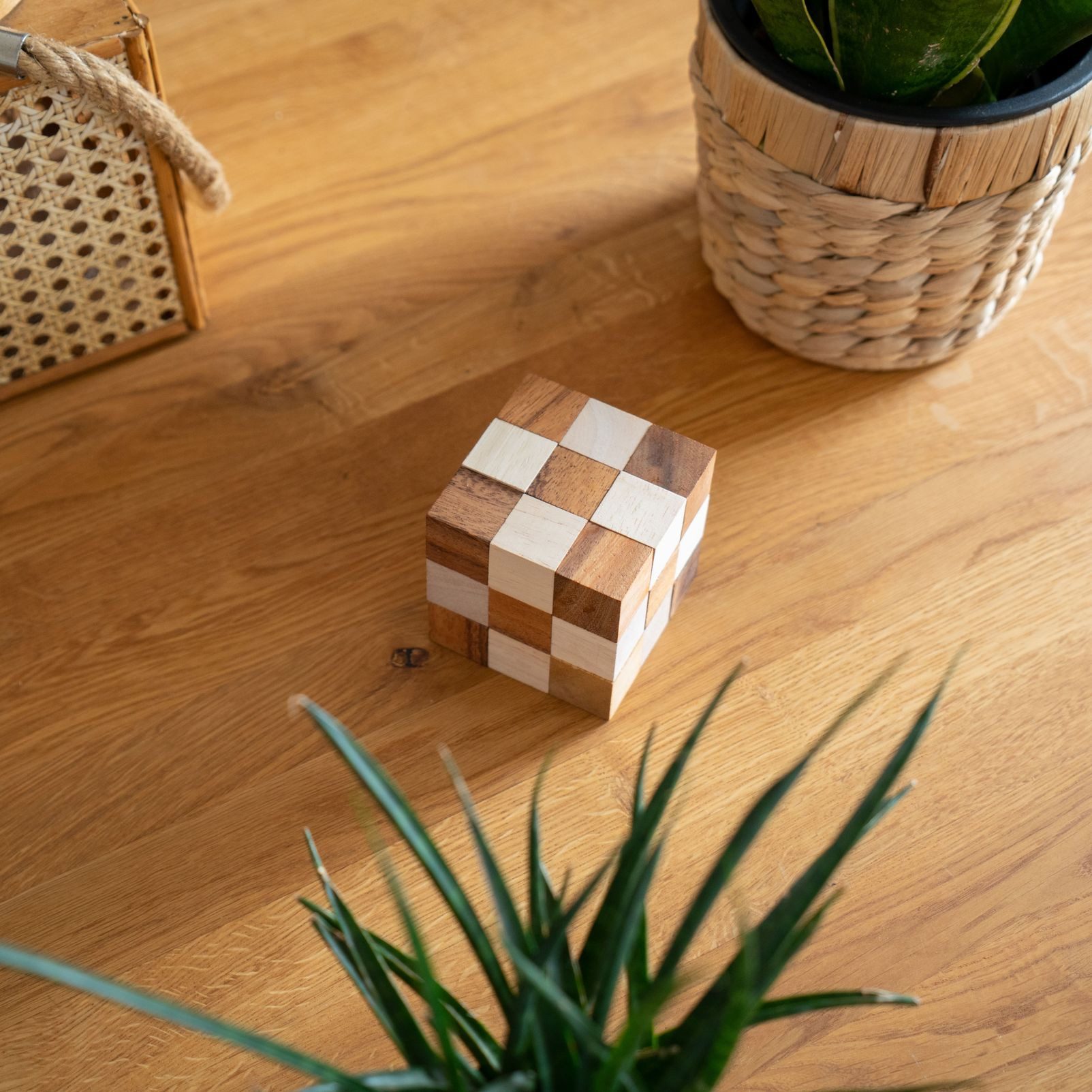 LOGOPLAY 3D-Puzzle Schlangenwürfel 3x3 Gr. L, Puzzleteile, Schlangenwürfel 3x3 Gr. L 7,5 cm Kantenlänge Snake Cube 3D Puzzle aus