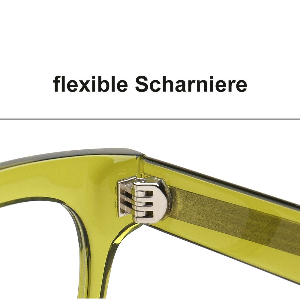 PACIEA Brillengestell Damen Herren Ohne Sehstärke Anti Blaulicht Rundrahmen Breite Bügel