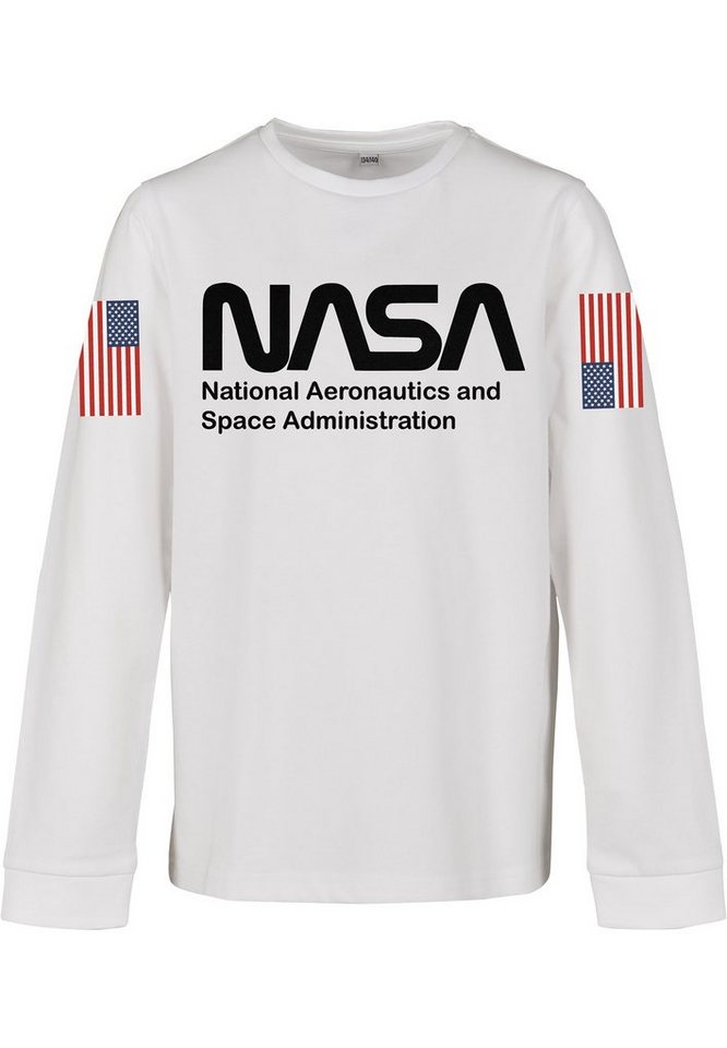 MisterTee Langarmshirt Kinder Kids NASA Worm Longsleeve (1-tlg), T-Shirt  langarmshirt mit Print