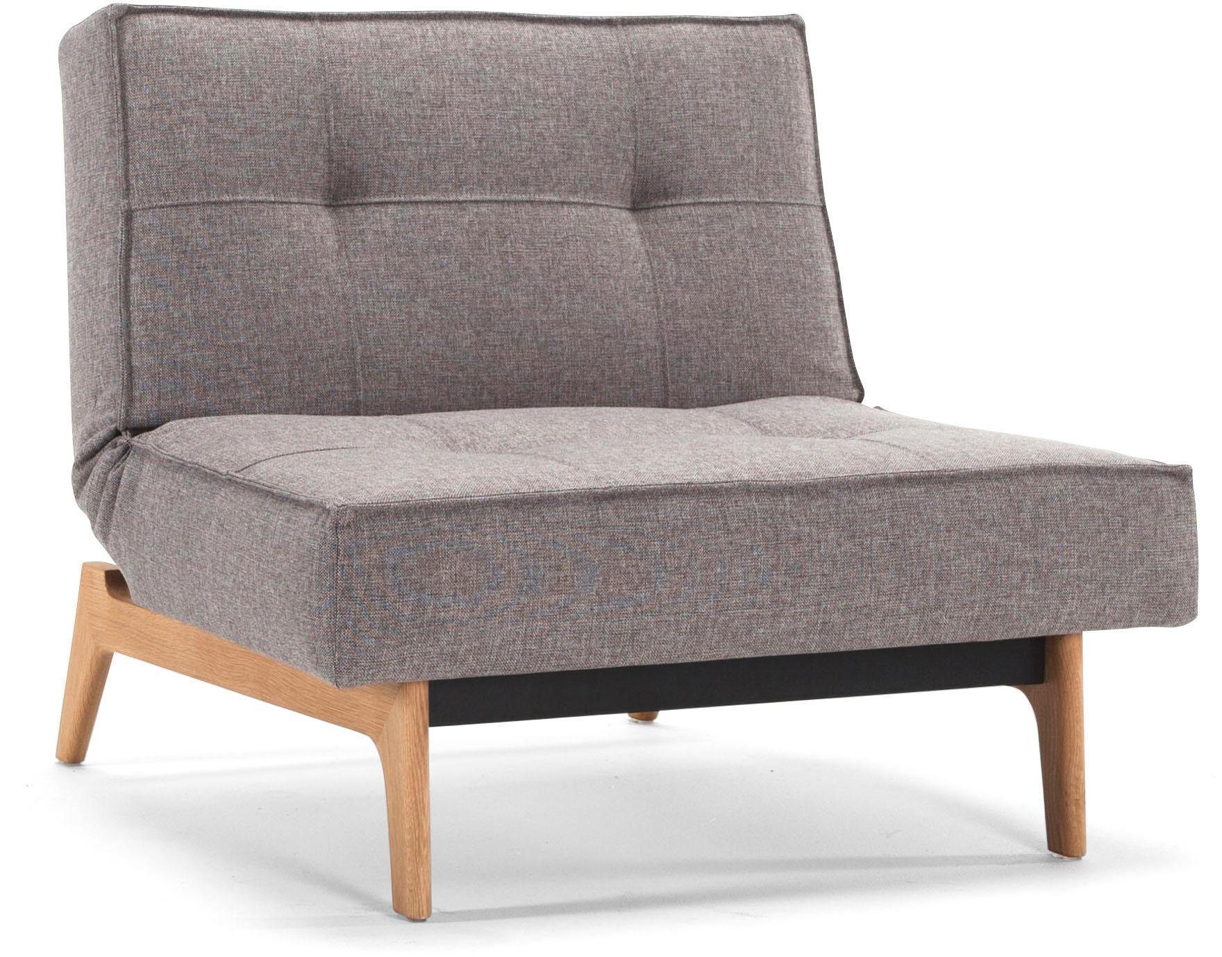 INNOVATION LIVING ™ Sessel Splitback, mit Eik Beine, in skandinavischen Design grey