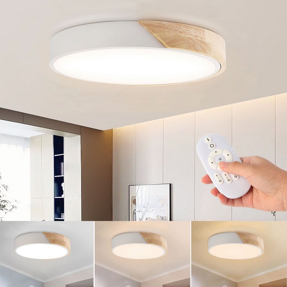 oyajia deckenleuchte led deckenleuchte dimmbar, 40w 3500lm rund
