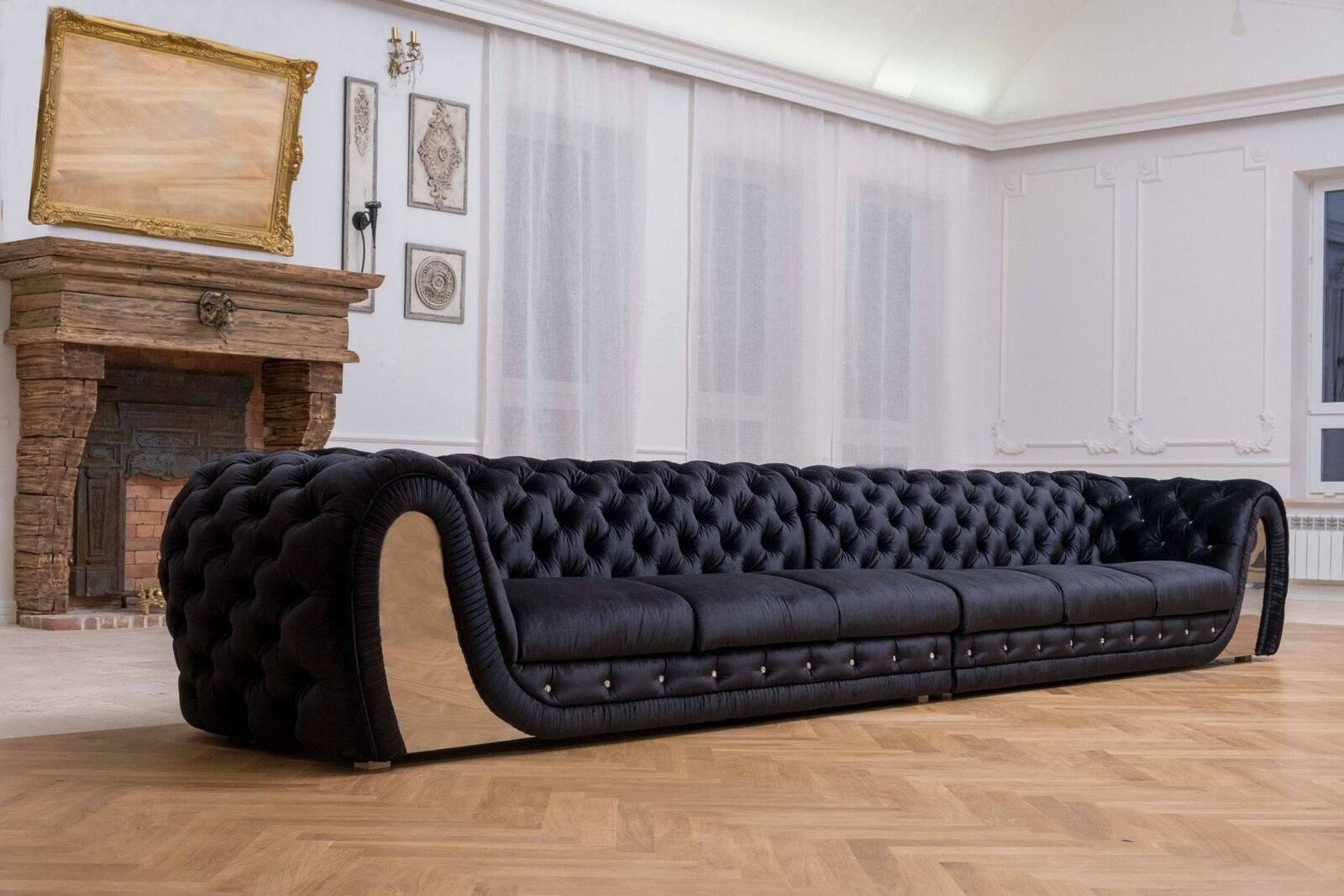 JVmoebel Big-Sofa, Sofas 6 Sitzer Textil Big Xxl Wohnzimmer Stoff Neu Sofa Couch