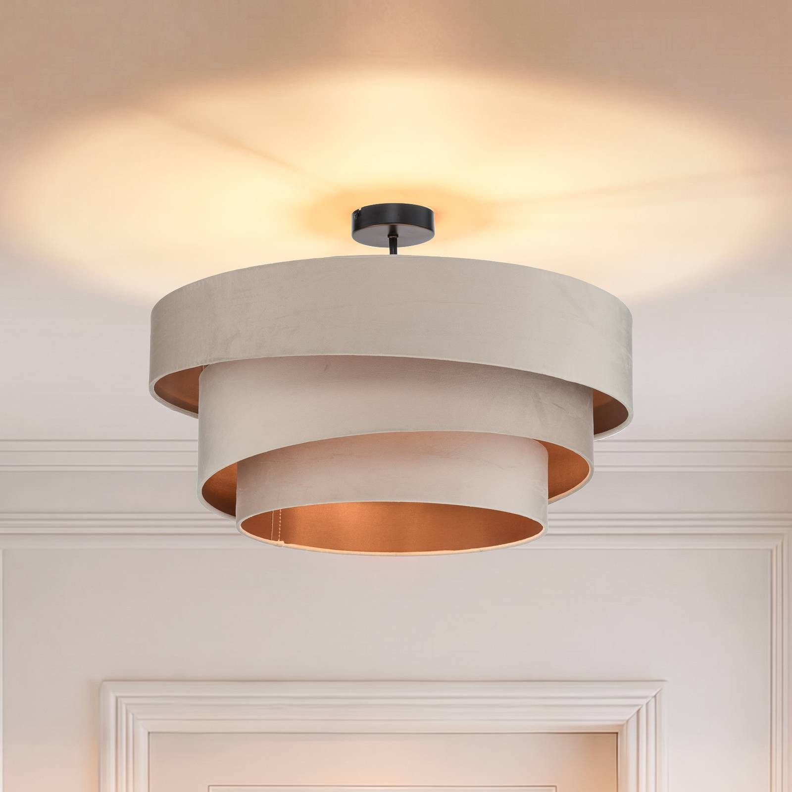 Lindby Deckenleuchten Jusari, Creme IP20, 3 x 60 W