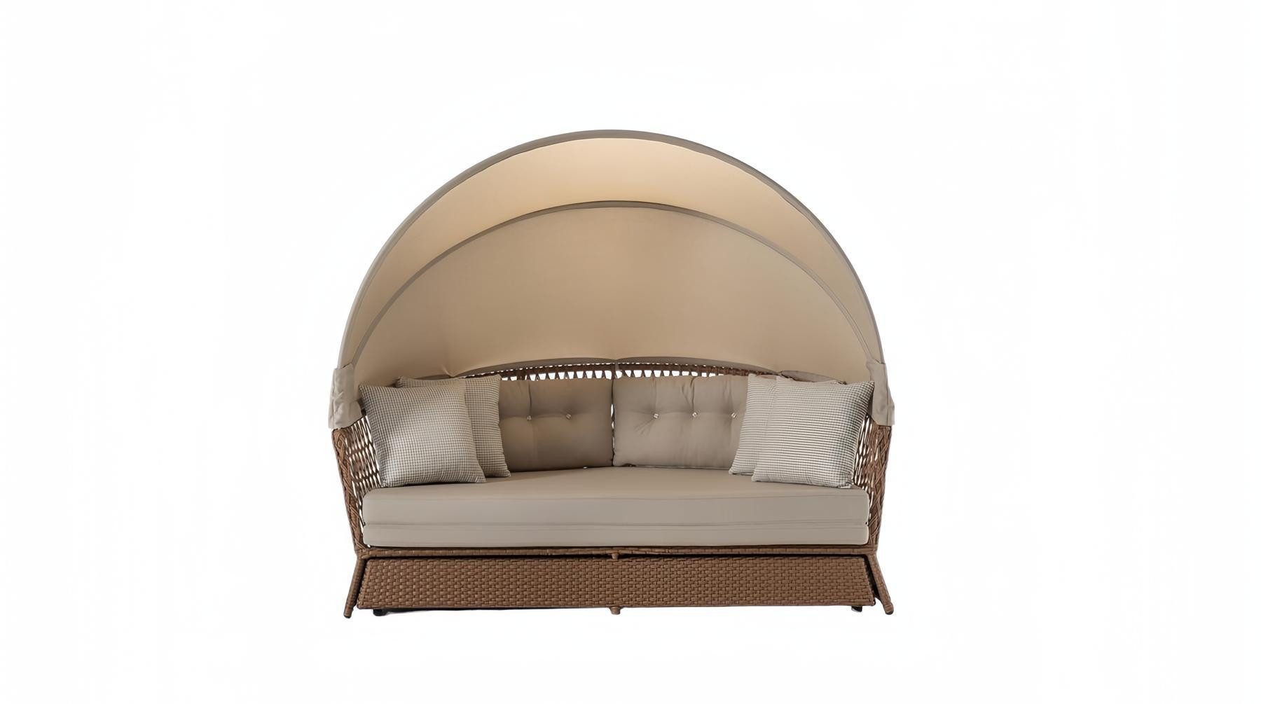 Gartensofa Pergola Sofa Sonnenliege Couch Sonnendach Gazebo Outdoor-Daybed Garten