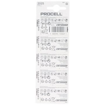 Duracell Duracell Batterie Lithium, Knopfzelle, CR2025, 3V Retail Blister (5-P Knopfzelle
