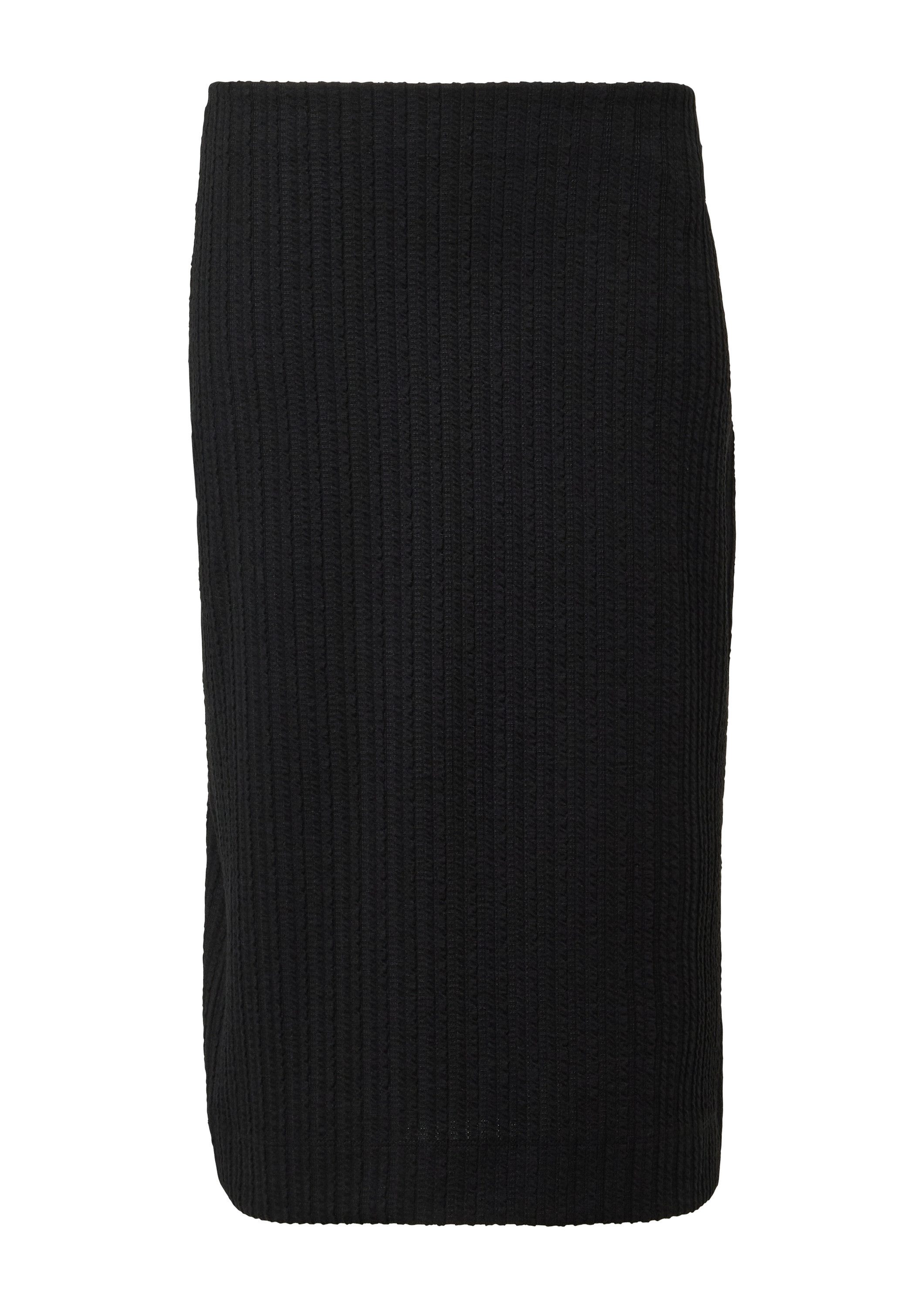 s.Oliver Midirock Rock Strukturierter Midi-Rock mit Elastikbund und Schlitz günstig online kaufen