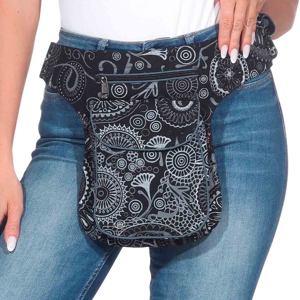 KUNST UND MAGIE Bauchtasche Doppel Bauchtasche Sidebag Gürtel/Hüft/Festival günstig online kaufen