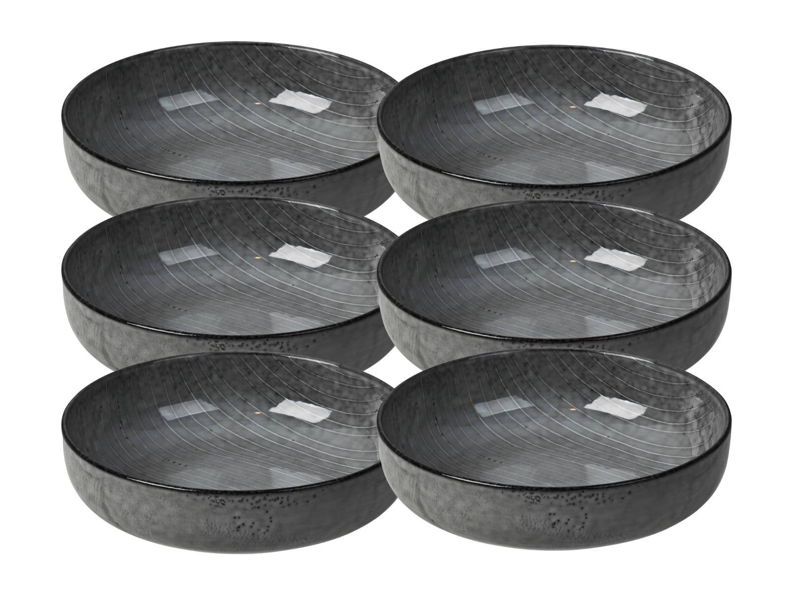 Broste Copenhagen Geschirr-Set NORDIC SEA Schale 17 cm Set6, Steinzeug