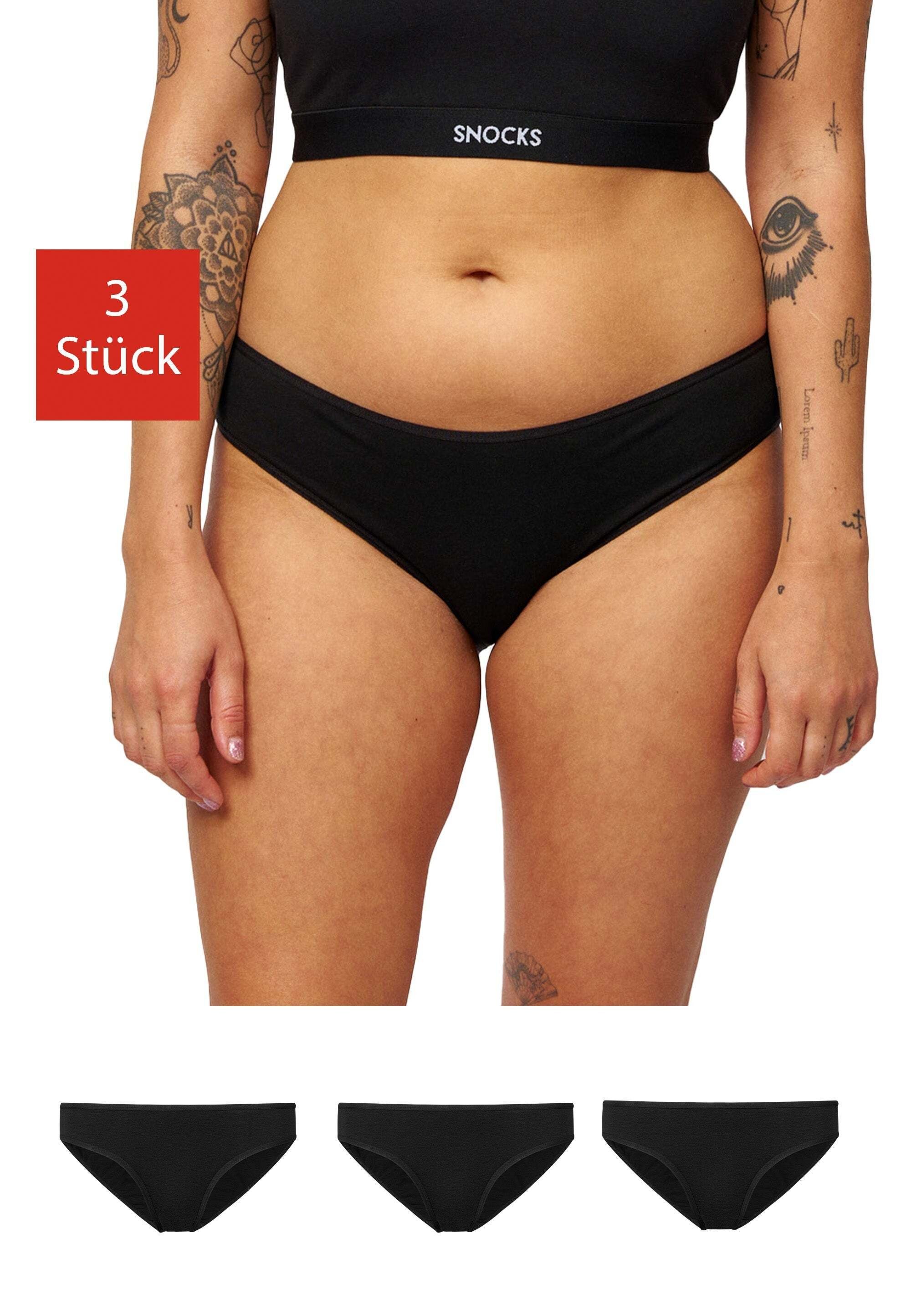 SNOCKS Slip Unterwäsche Damen Unterhosen (3-St) aus Bio-Baumwolle, passt wi günstig online kaufen
