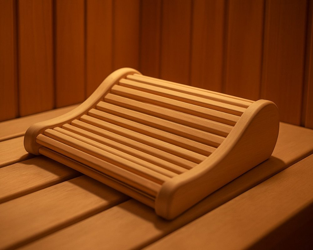 Finnsa® GmbH Sauna-Rückenlehne Sauna Funktions-Kopfstütze breit XXL
