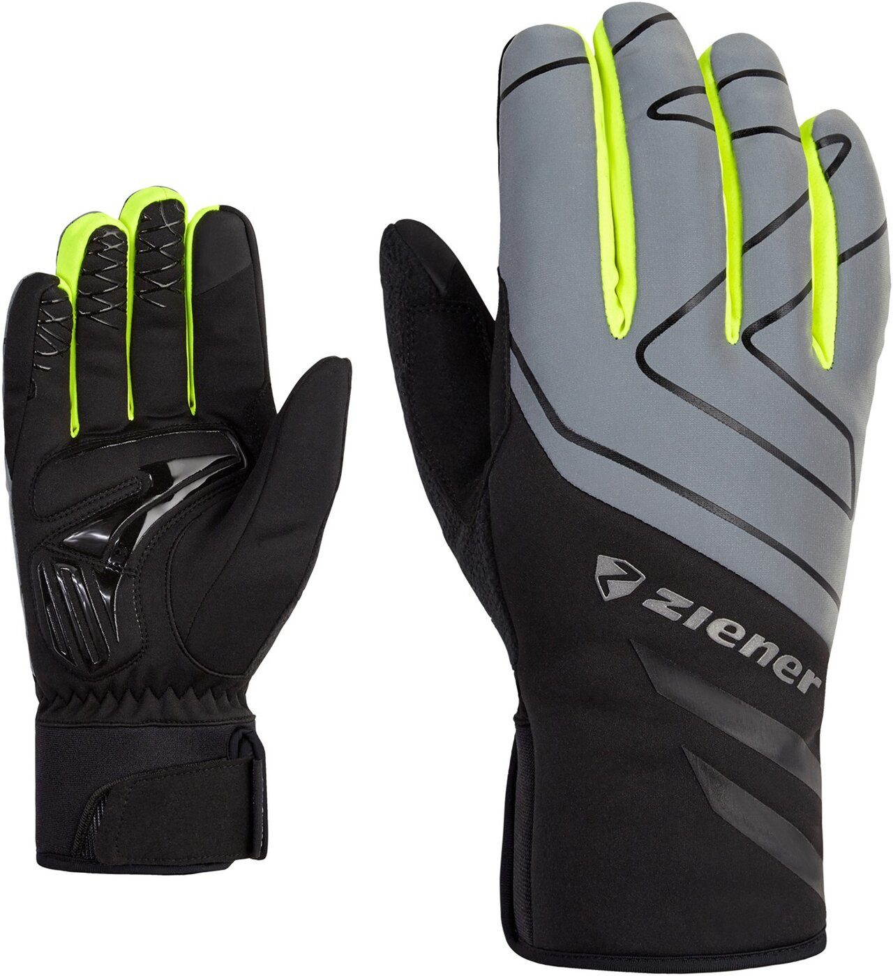 Fahrradhandschuhe DALY AS(R) TOUCH bike glove BLACK.POISON YELLOW
