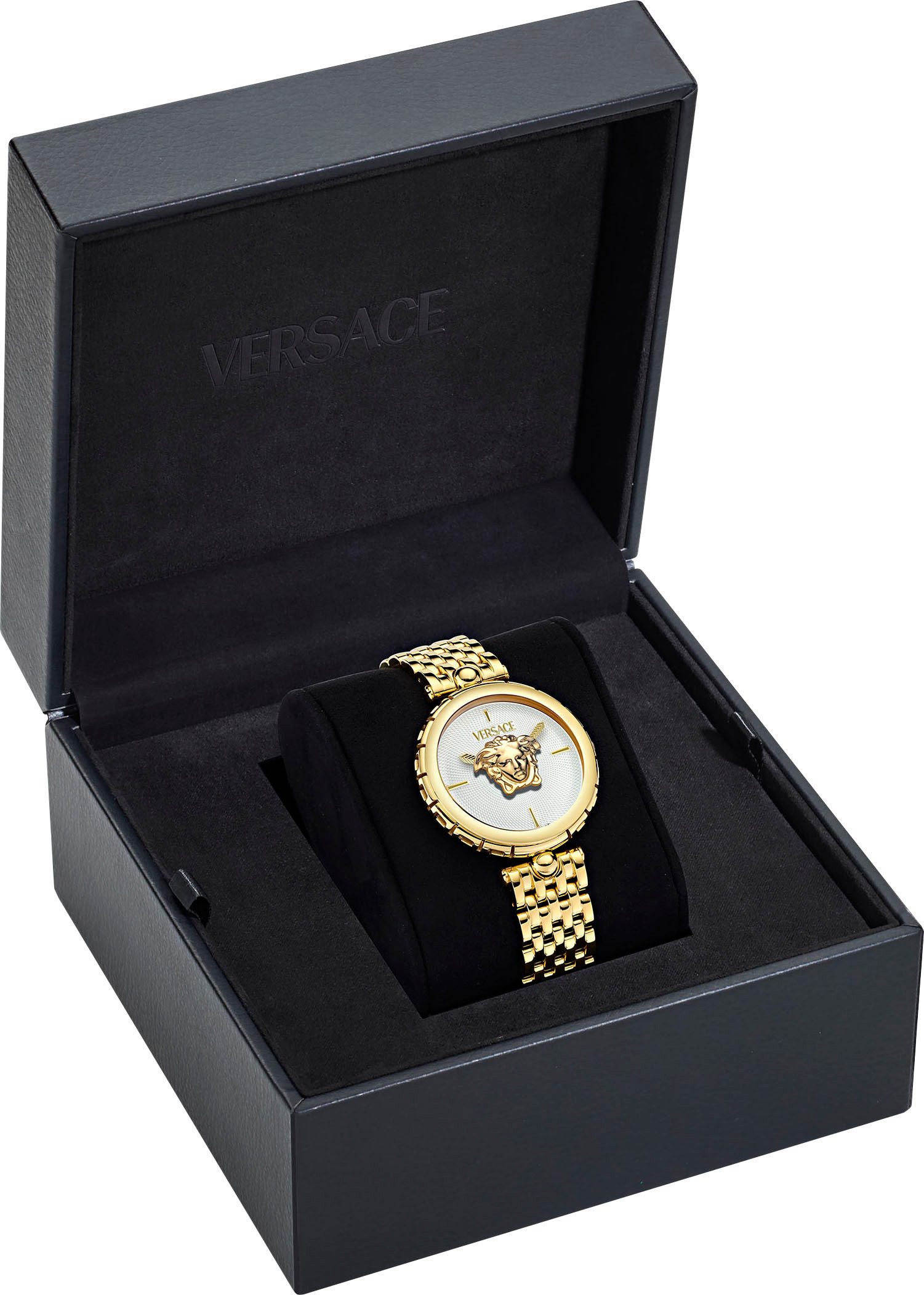 Versace Quarzuhr MEDUSA HERITAGE VE9D00524, Armbanduhr, Damenuhr, Swiss Made, Saphirglas, Edelstahlarmband, analog