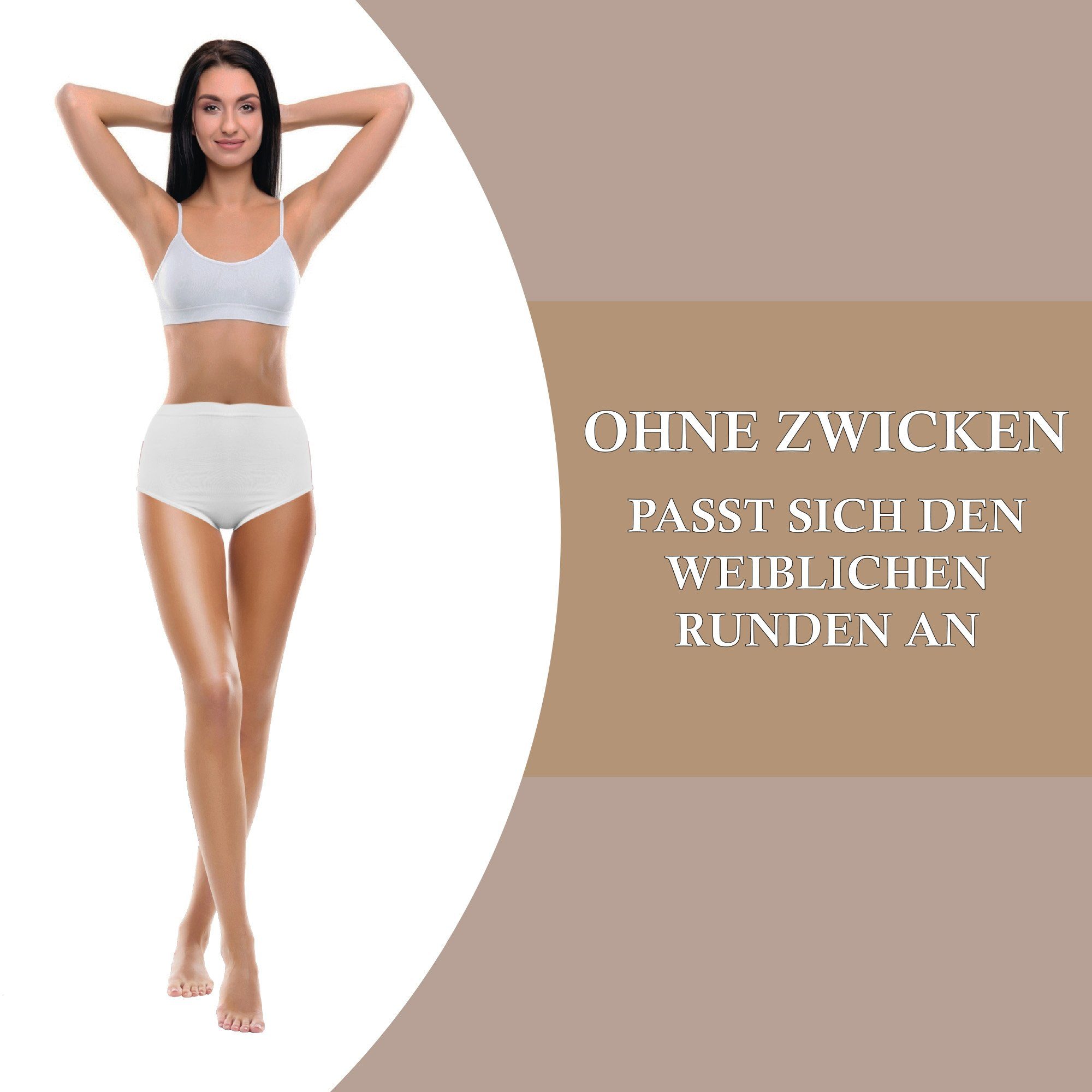 Bestlivings Hüftslip Schlüpfer 40 bis 54 (2-St) Unterhosen Damen - Unterwäsche Slip Stretch - Taillenslip