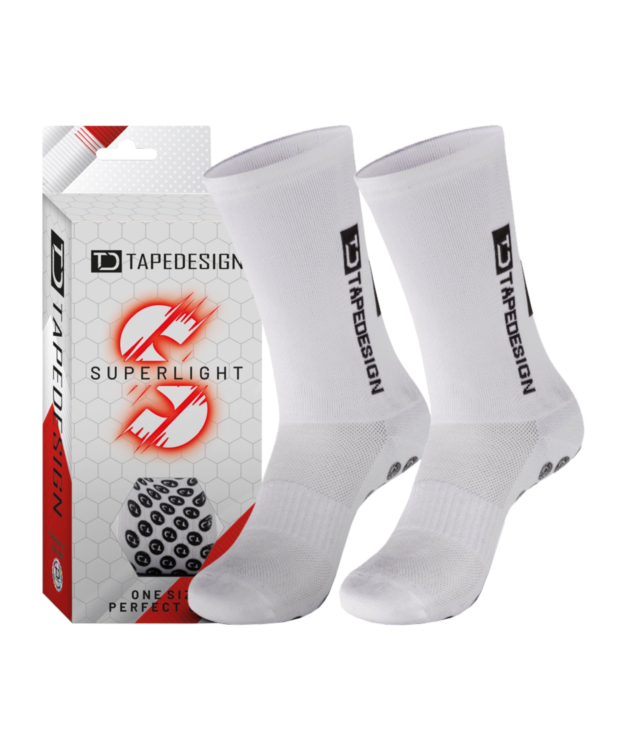 Tapedesign Sportsocken Gripsocks Superlight Socken default weiss