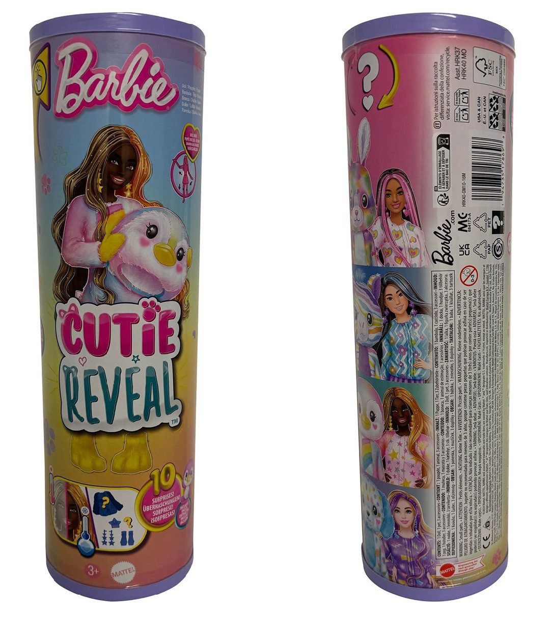 Barbie Stehpuppe Barbie Cutie Reval Puppe mit schwarz-orangenem Haar, Farbwechselfunkti