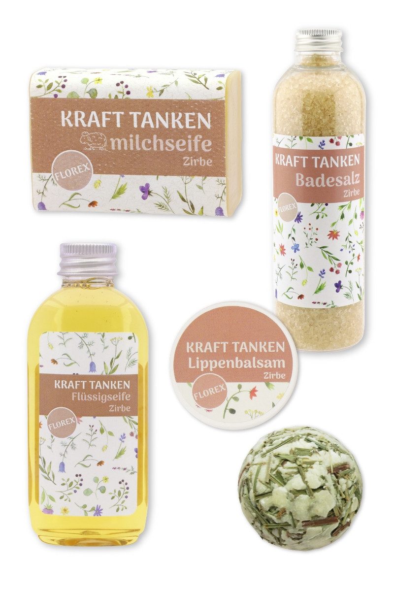 Gerlinde Hofer _ Florex GmbH Zirbenkissen Geschenkset 5tlg. KRAFT TANKEN - Zirbe