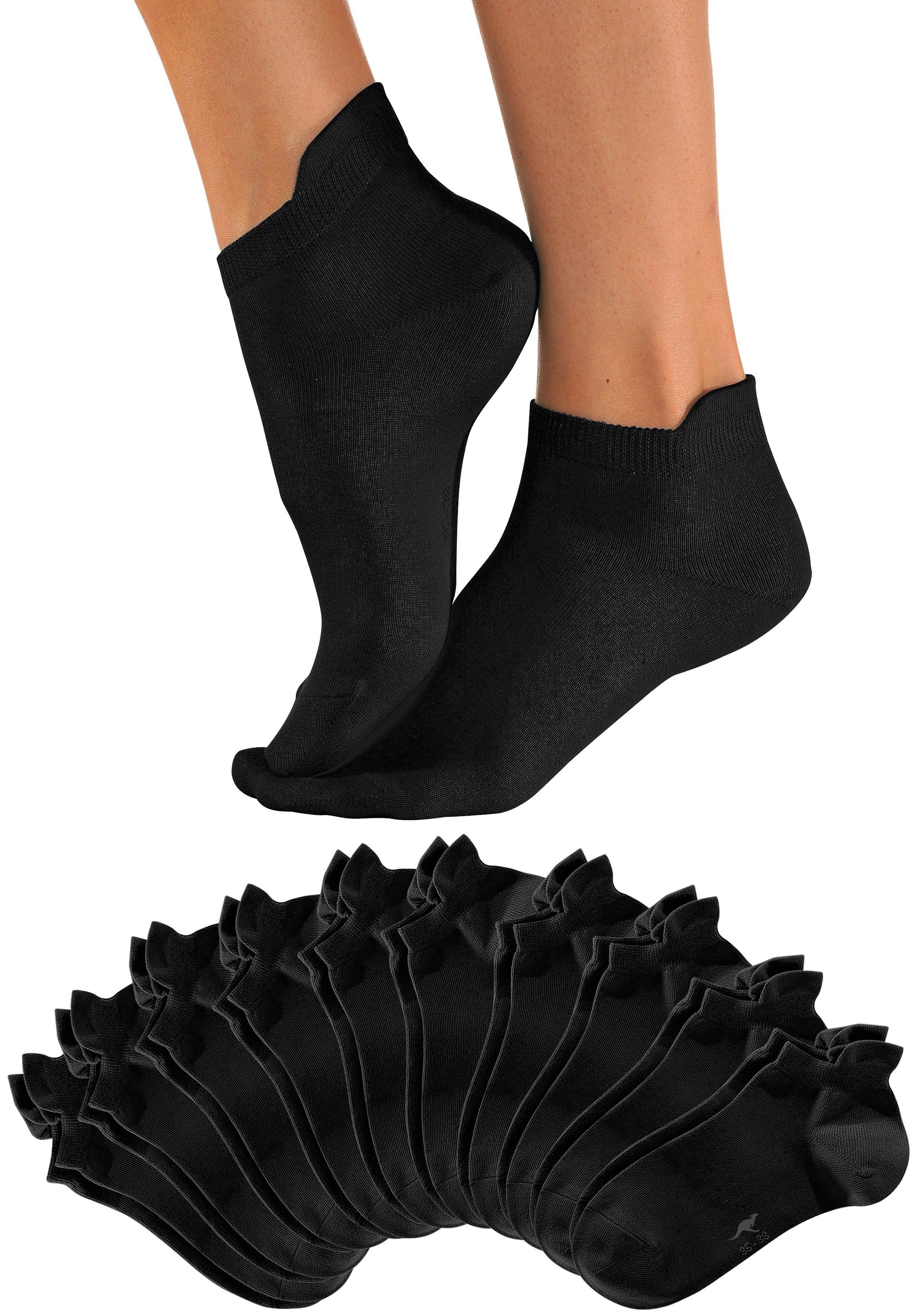 KangaROOS Sneakersocken Damen Sneaker Socken Kurze Socken Sportsocken Fitness Reisen Alltag (Packung, 10-Paar, Großpackung Gr. 35-38 bis 39-42) mit erhöhtem Bün – Bild 4 von 5