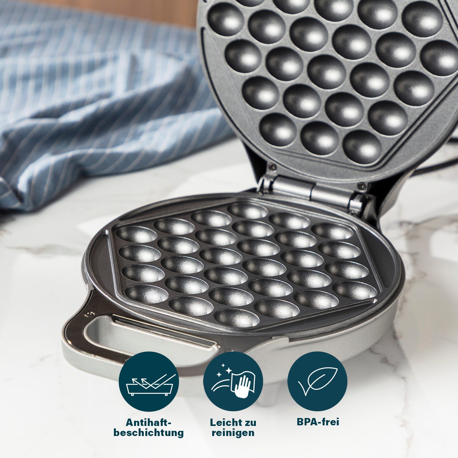 PRINCESS Waffeleisen Bubble 132465, 700 W