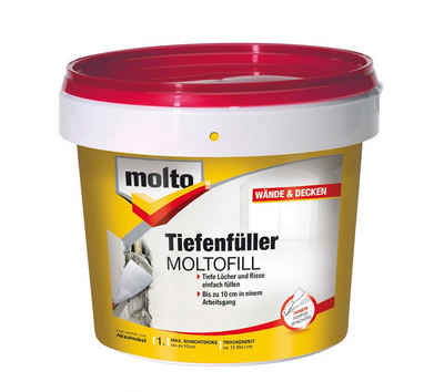 MOLTO Spachtelmasse MOLTO Moltofill Tiefenfüll Fertigspachtel Innen 1 Ltr