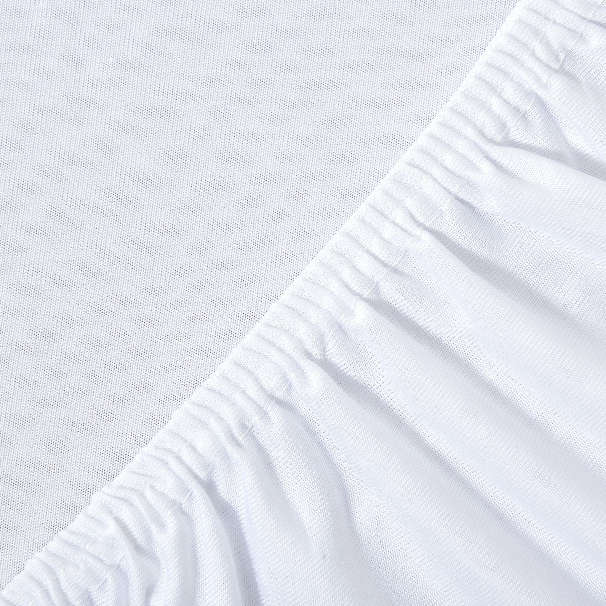 NatureMark Spannbettlaken Jersey Spannbetttuch, 100% Baumwolle, Gummizug: rundum, (2 Stück), Kinder Spannbetttuch, für Baby-/Kinderbett, 70x140 cm, Weiß