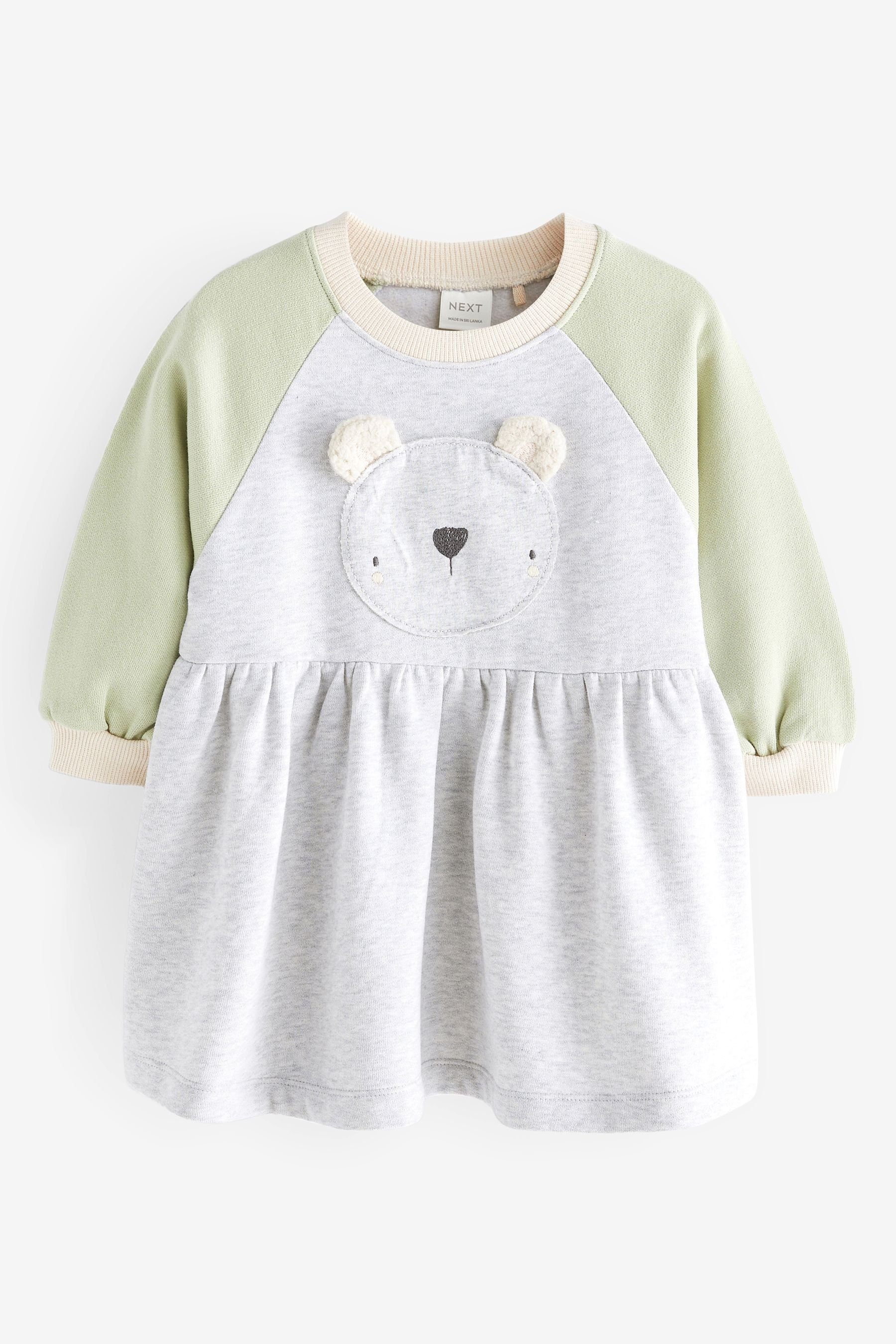 Next Sweatkleid Sweatshirtkleid Bear Motiv mit Grey (1-tlg)